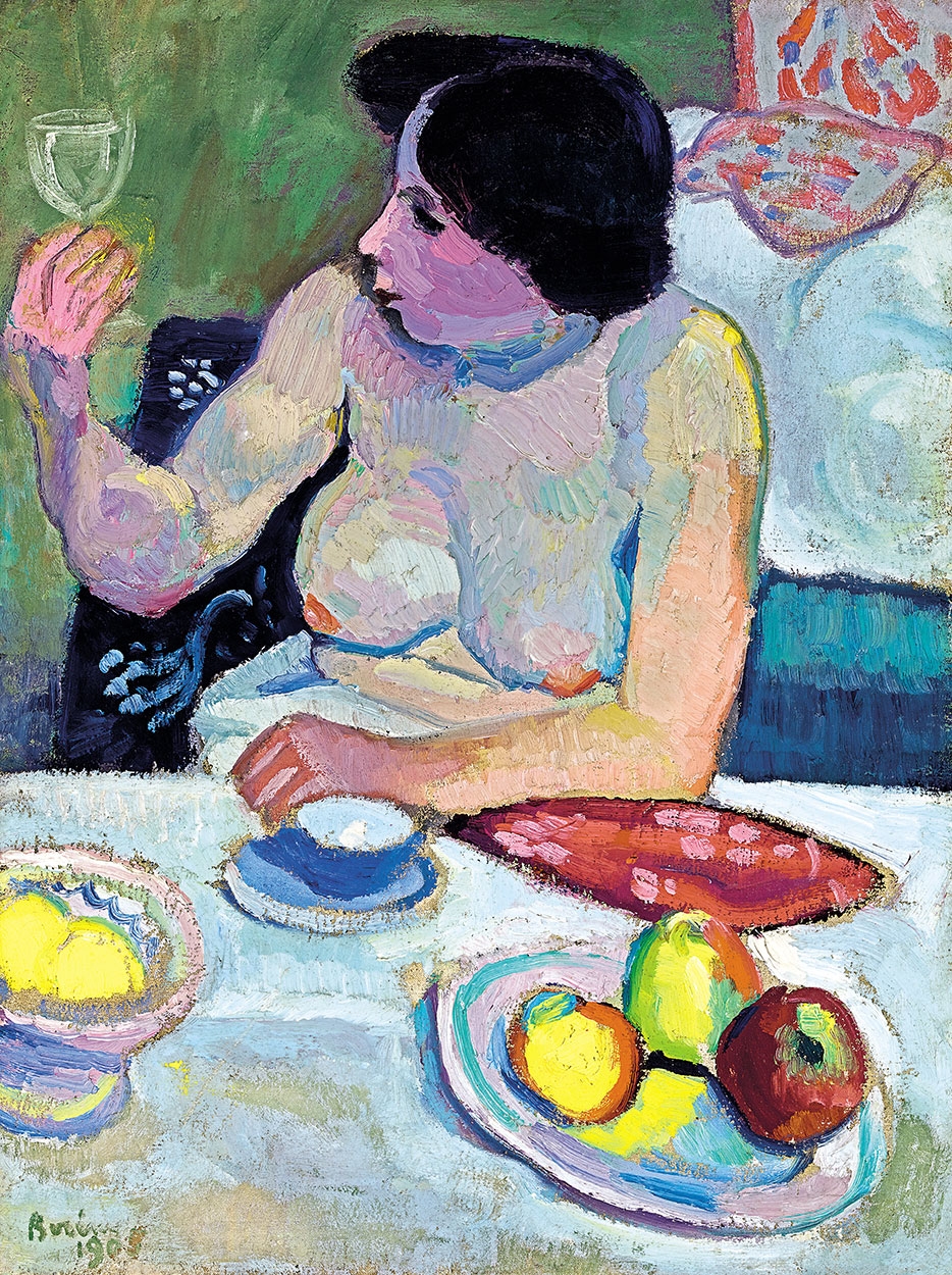 Berény Róbert (1887-1953) Woman with a glass, 1905