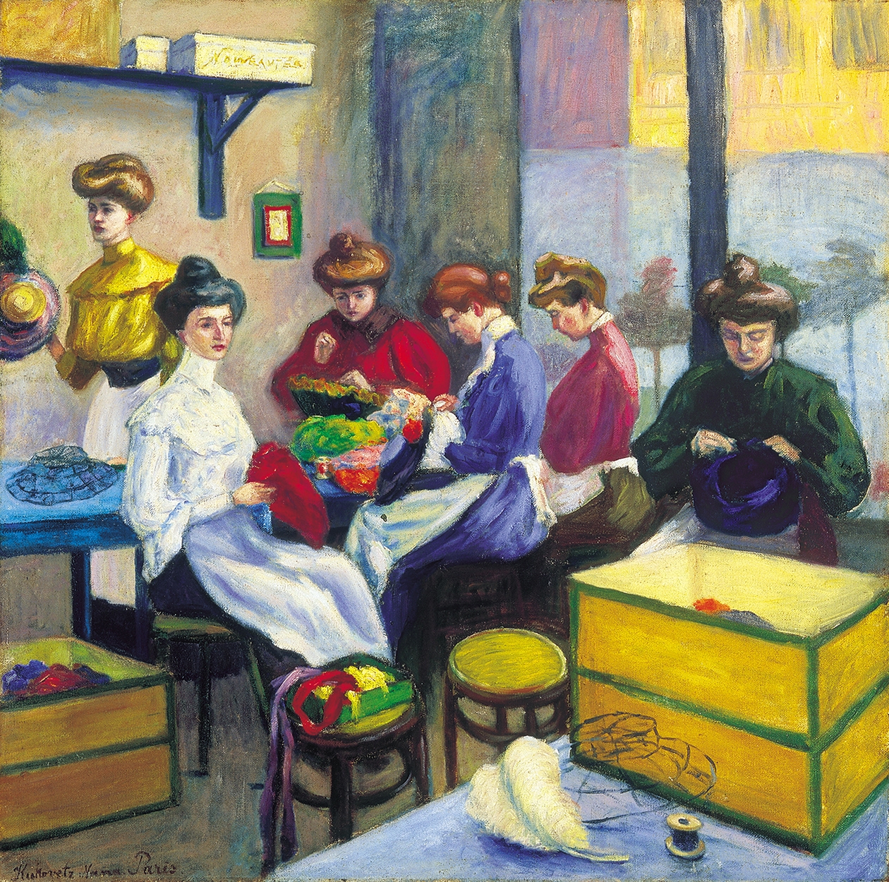 Kukovetz Nana (1885-1919) Párizsi kalapszalon, 1913 körül