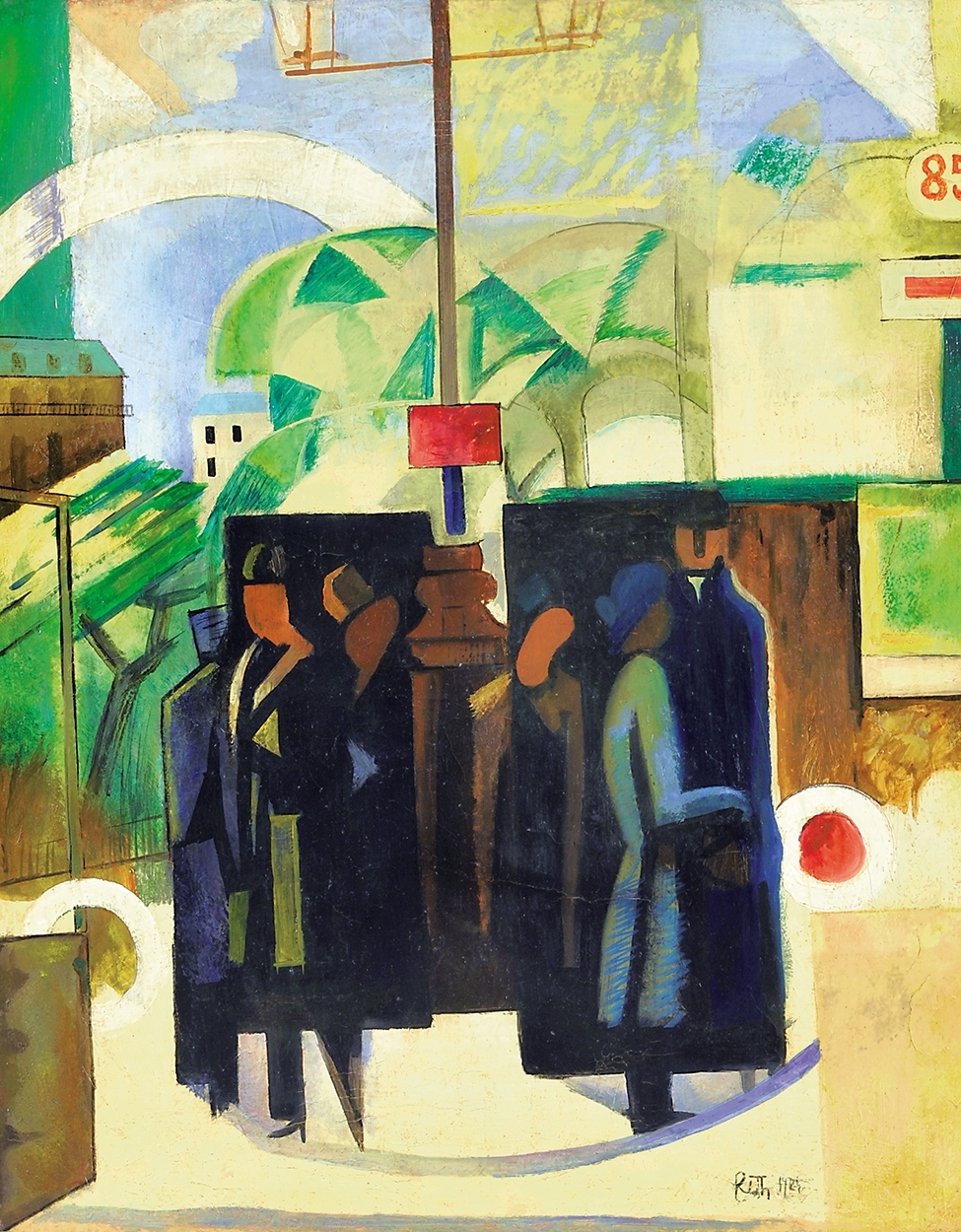 Réth Alfréd (1884-1966) Streetcar stop, 1924