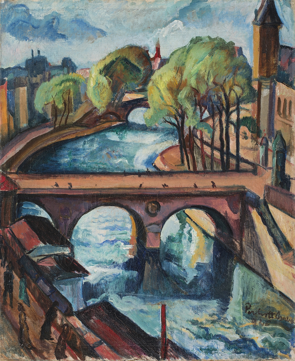 Perlrott-Csaba Vilmos (1880-1955) Pont St. Michel, 1926