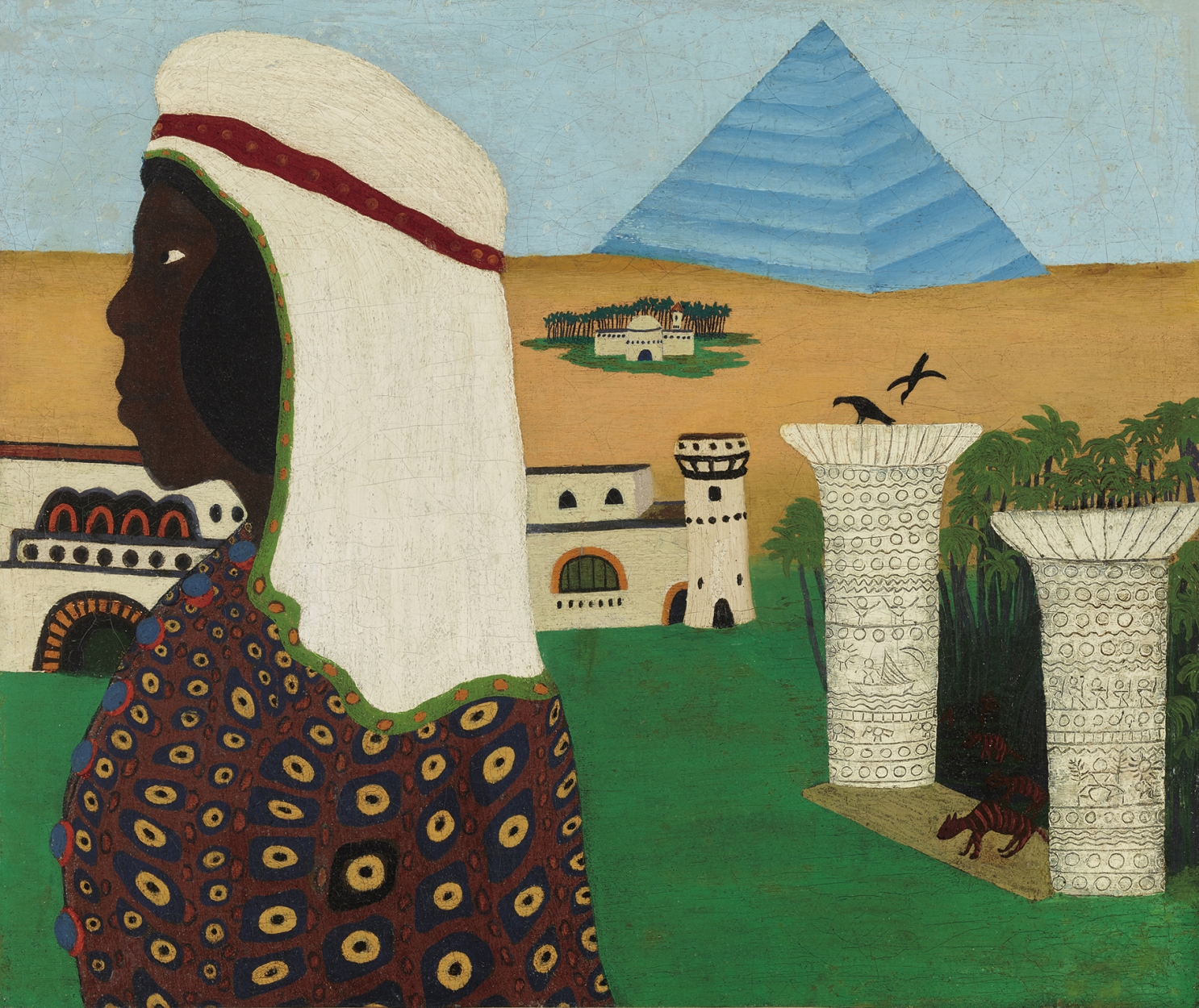 Mokry Mészáros Dezső (1881-1970) Egyiptomi női fej (Egyiptomi emlék), 1913-14