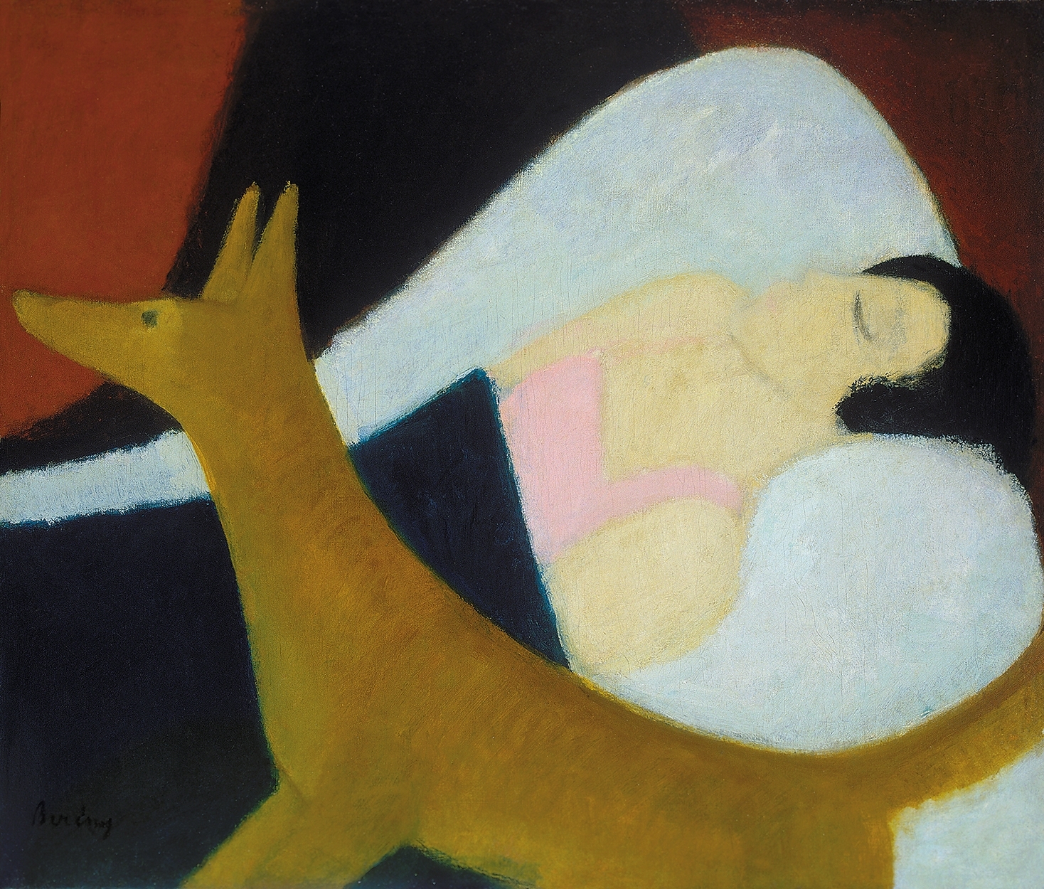 Berény Róbert (1887-1953) Woman Sleeping with a Fox, the second half of the 1920s