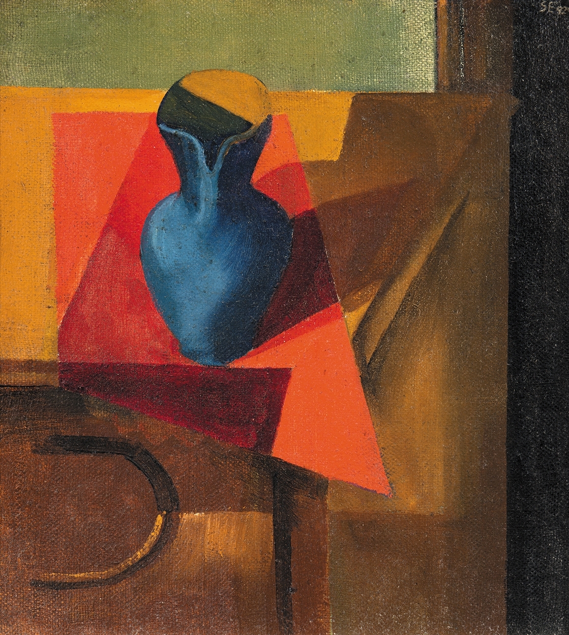 Schubert Ernő (1903-1960) Still-life with Blue Jug, 1929