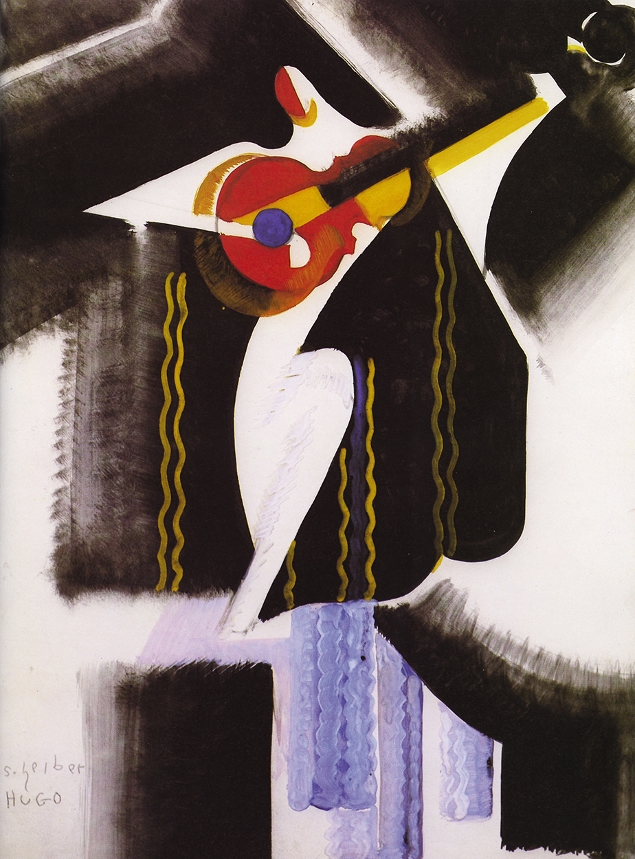 Scheiber Hugó (1873-1950) White Girl with Red Guitar, the late 1920s