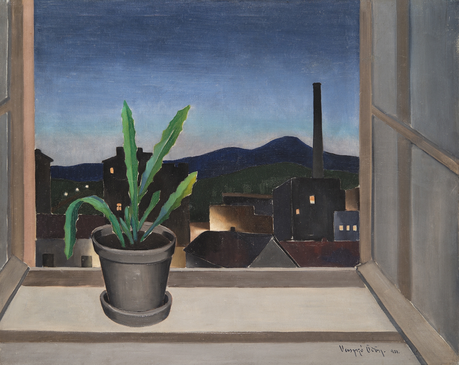 Vaszkó Ödön (1896-1945) Open window, 1931