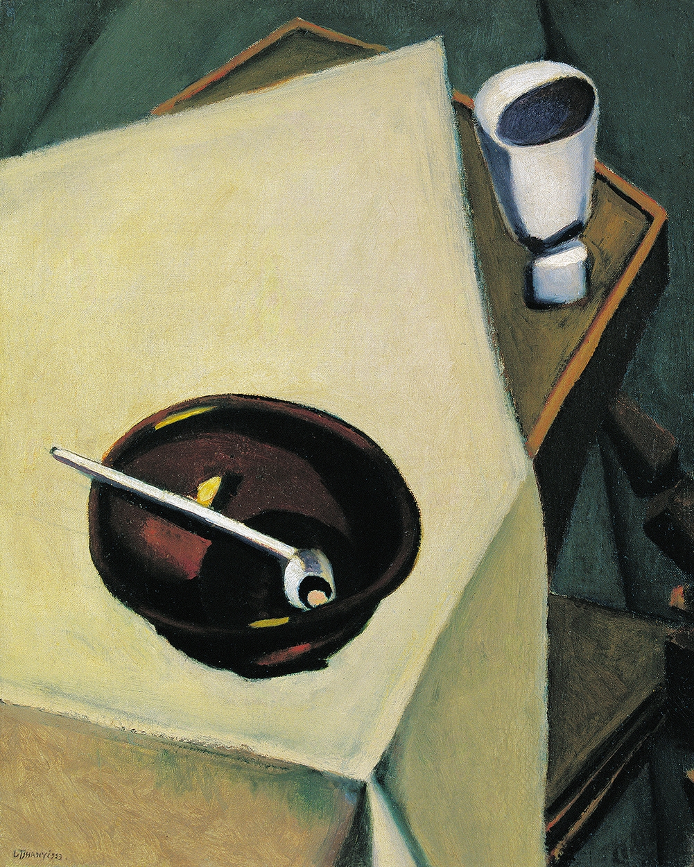 Tihanyi Lajos (1885-1938) Still-life with a pipe, 1923