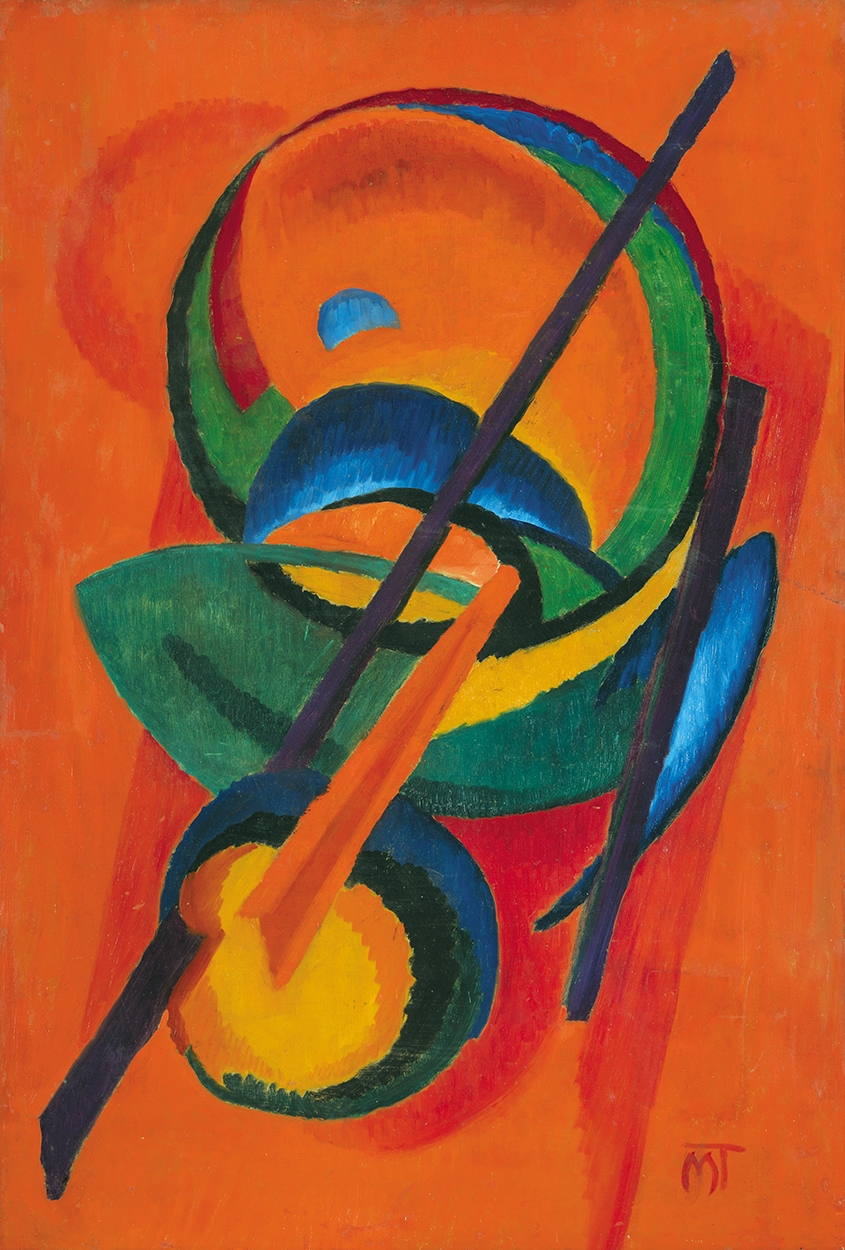 Mattis Teutsch János (1884-1960) Nagy piros kompozíció, 1924