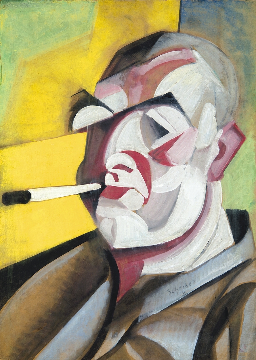 Scheiber Hugó (1873-1950) Cubist Self-portrait, around 1928