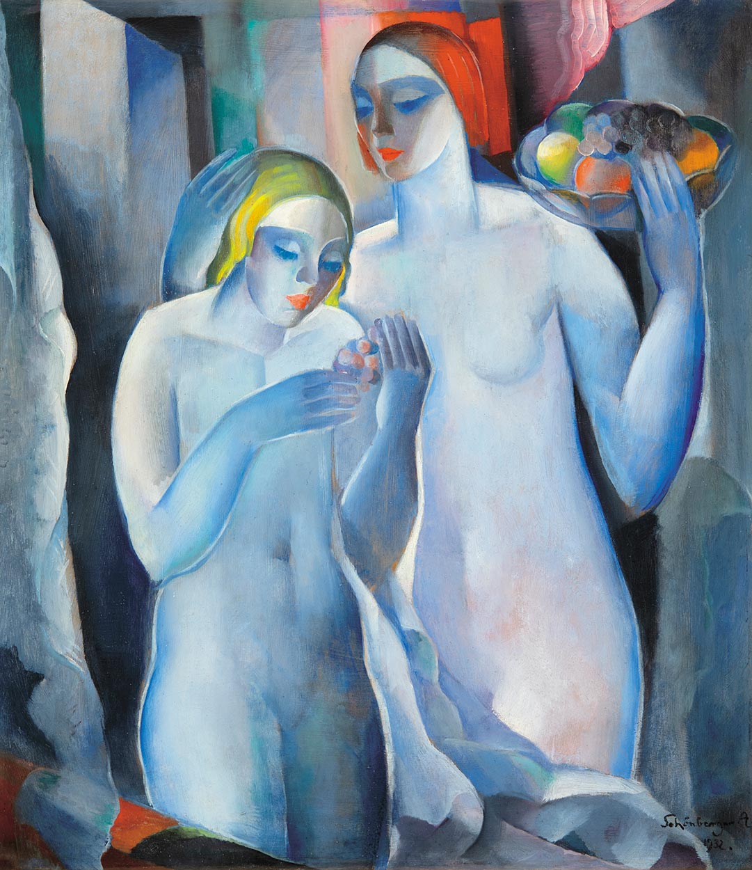Schönberger Armand (1885-1974) Aktok gyümölccsel, 1932
