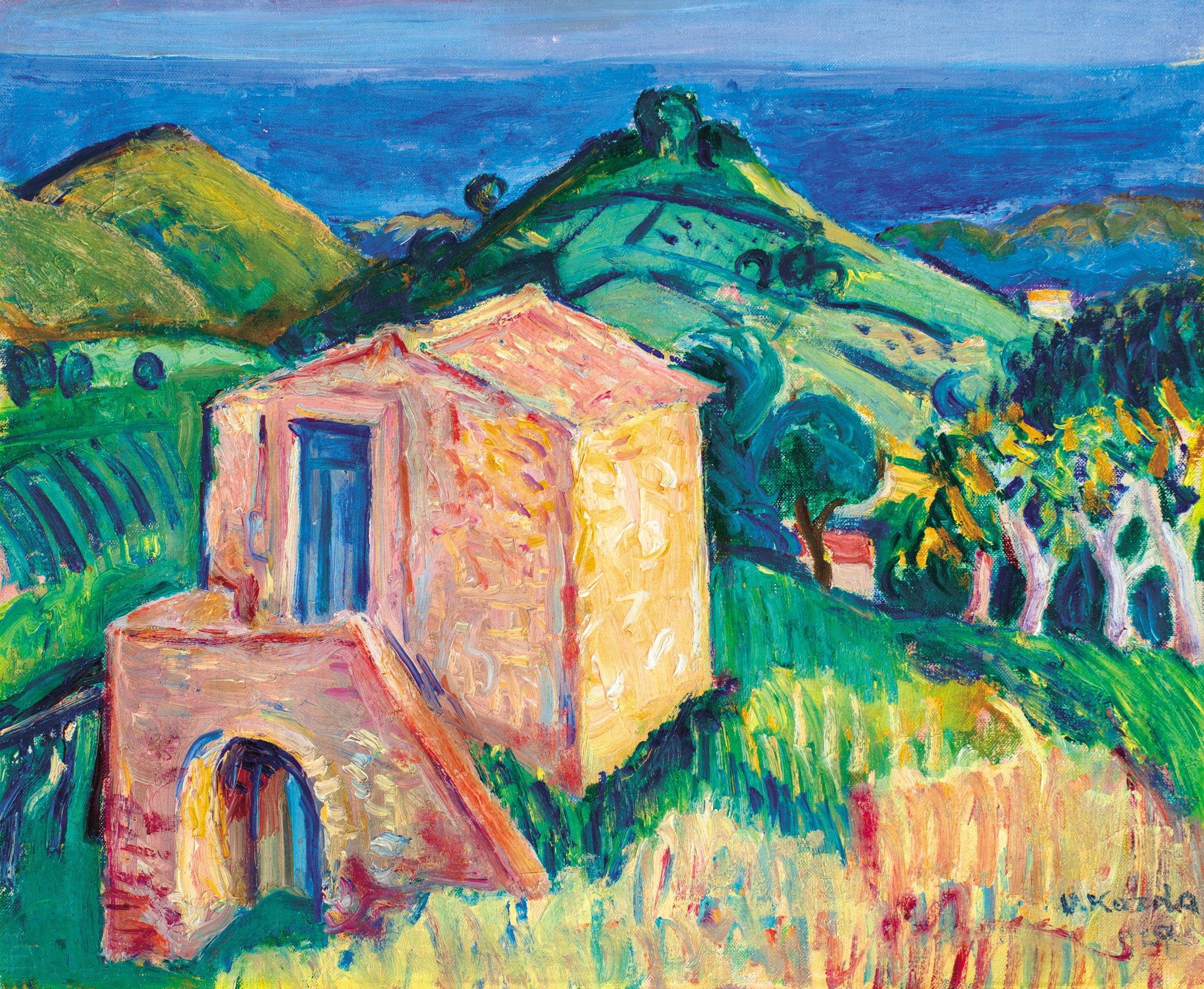 Korda Vince (1897-1977) Provence-i táj, 1929