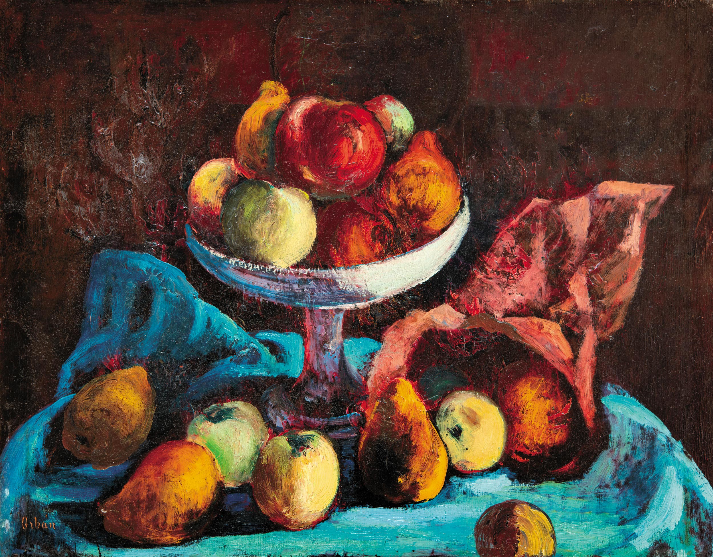 Orbán Dezső (1884-1987) Still-life with Fruits