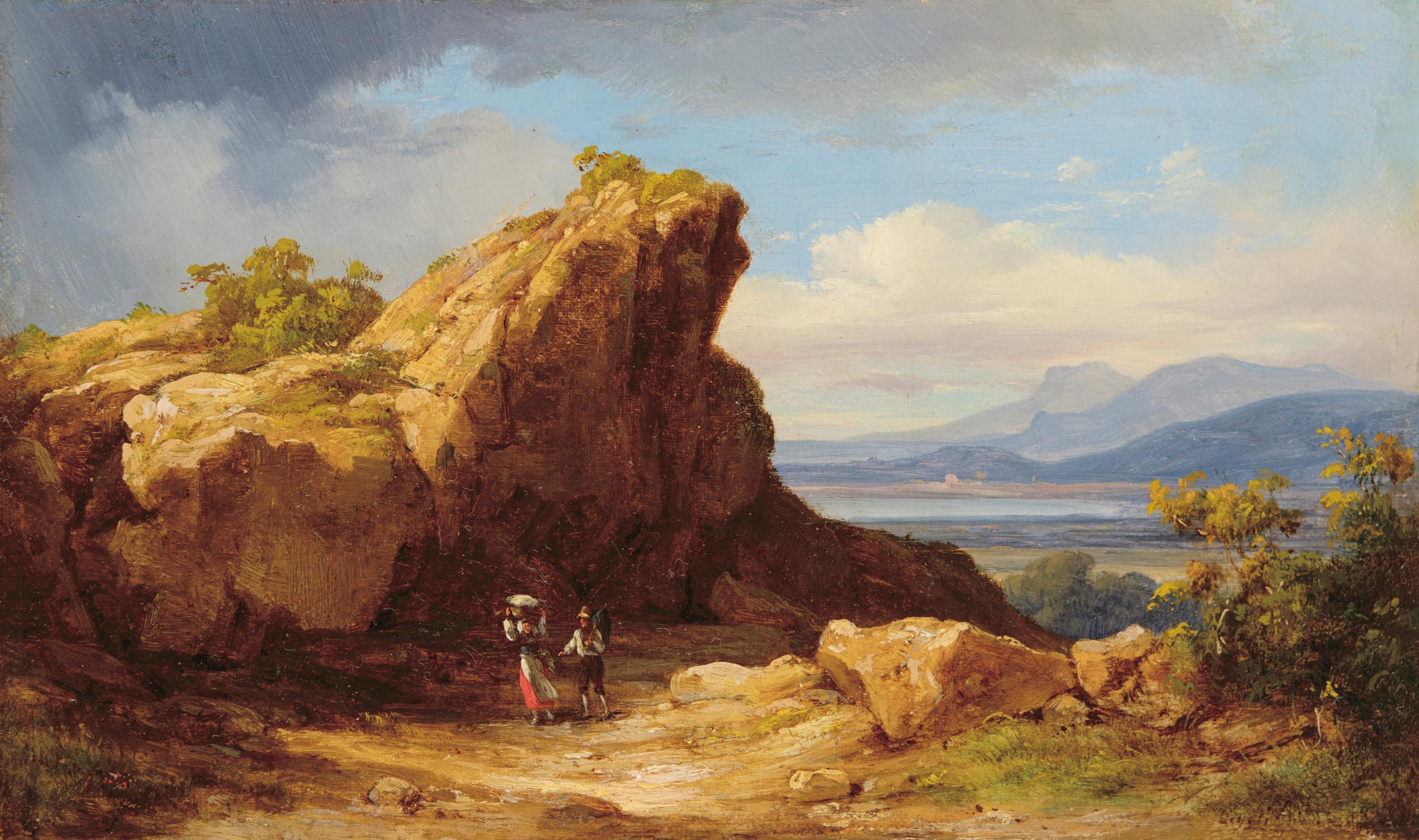 Ligeti Antal (1823-1890) Sziklás tengeröböl, 1856