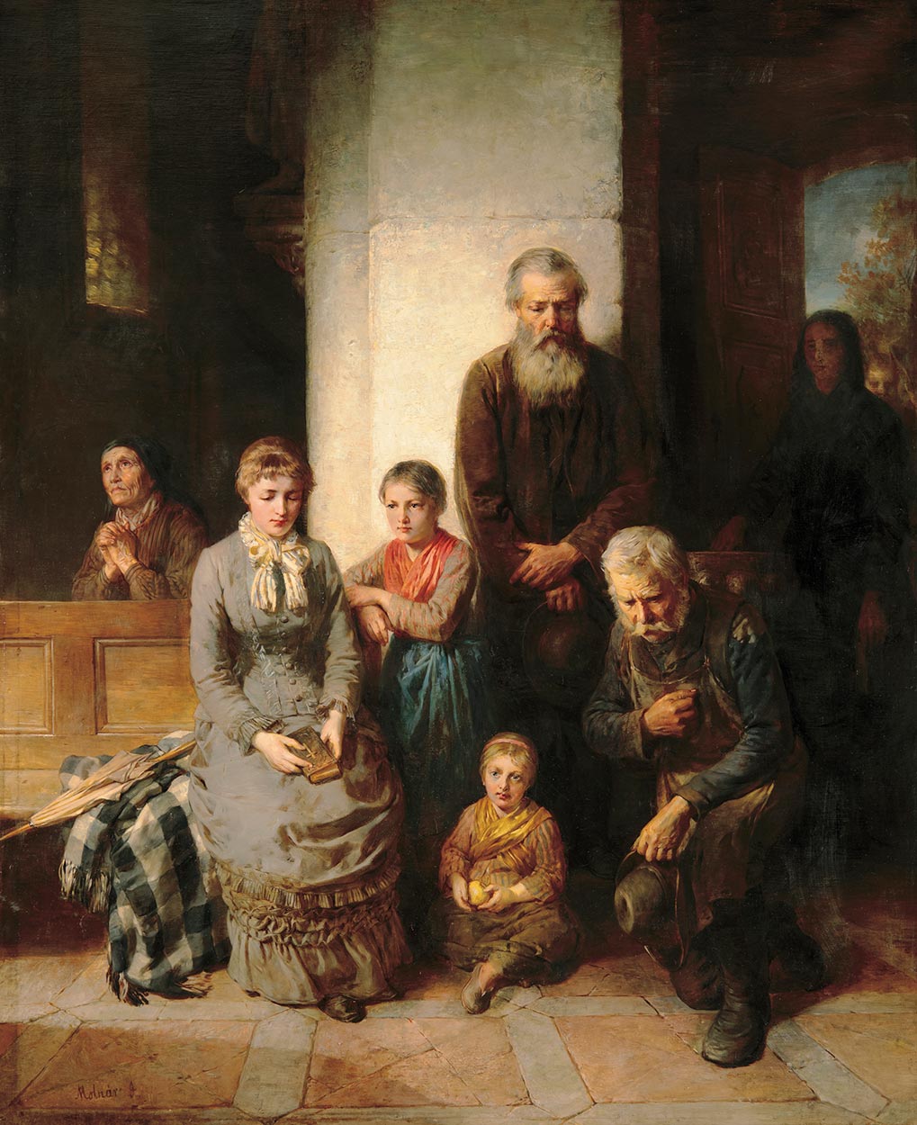 Molnár József (1821-1899) Templomban