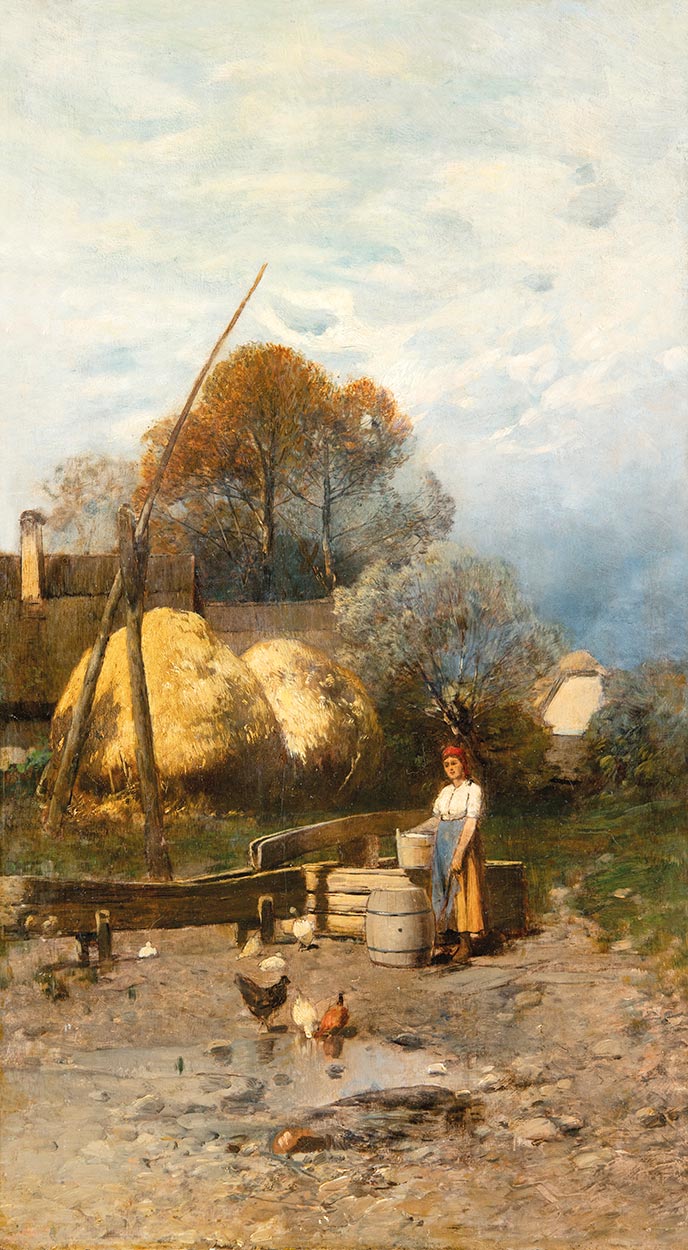 Mészöly Géza (1844-1887) Backyard