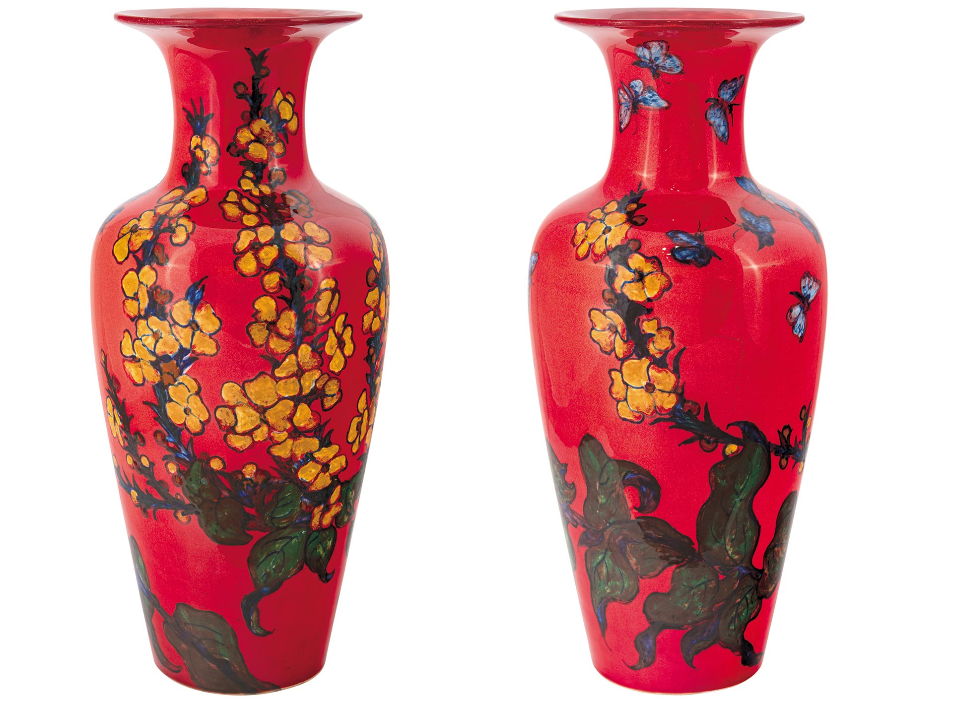 Zsolnay Vase with Japanese Decor, Zsolnay, 1925