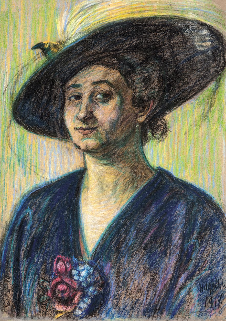 Nagy István (1873-1937) Barabásné Barthos Margit portréja, 1917