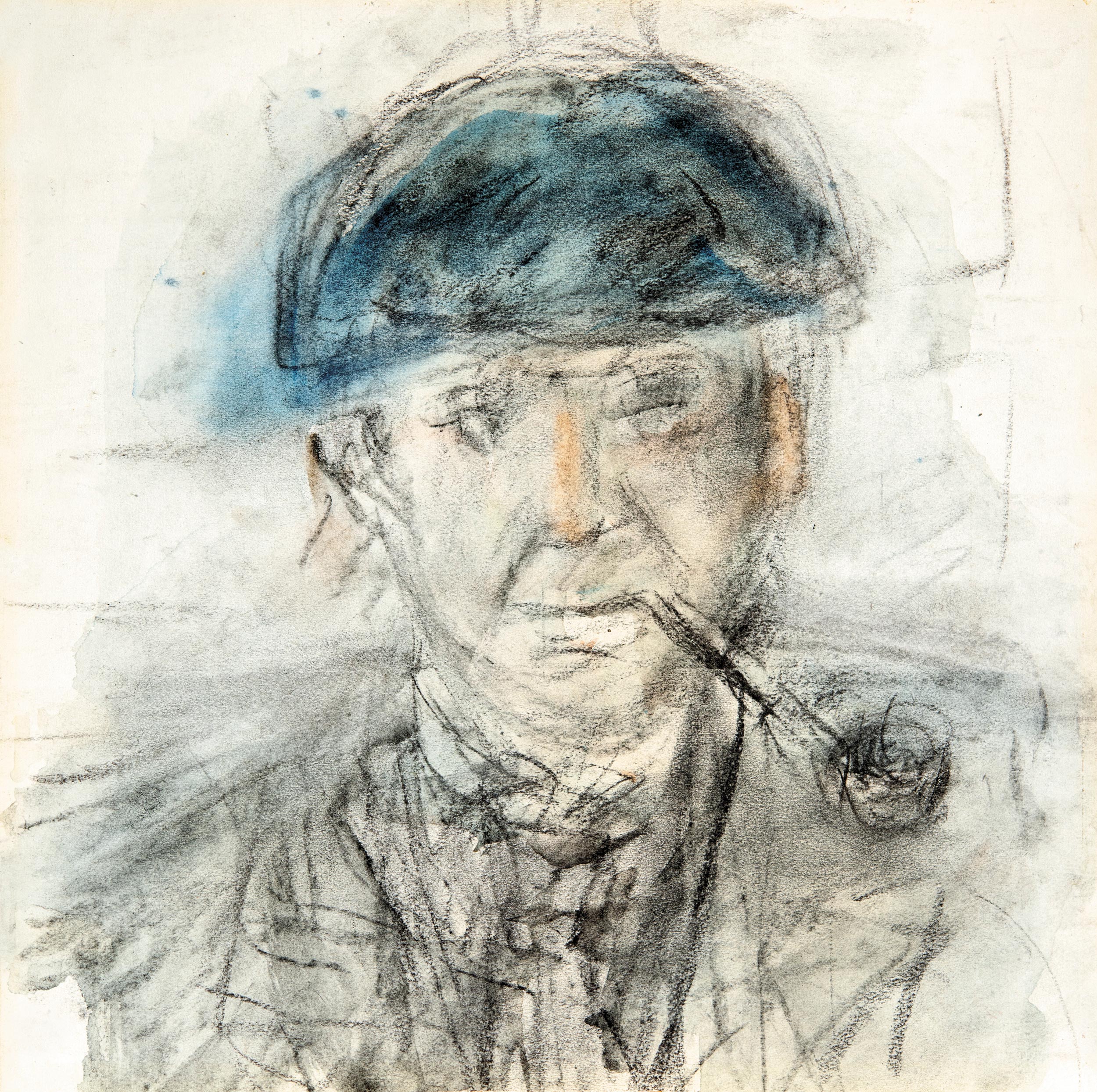 Czóbel Béla (1883-1976) Smoking a Pipe