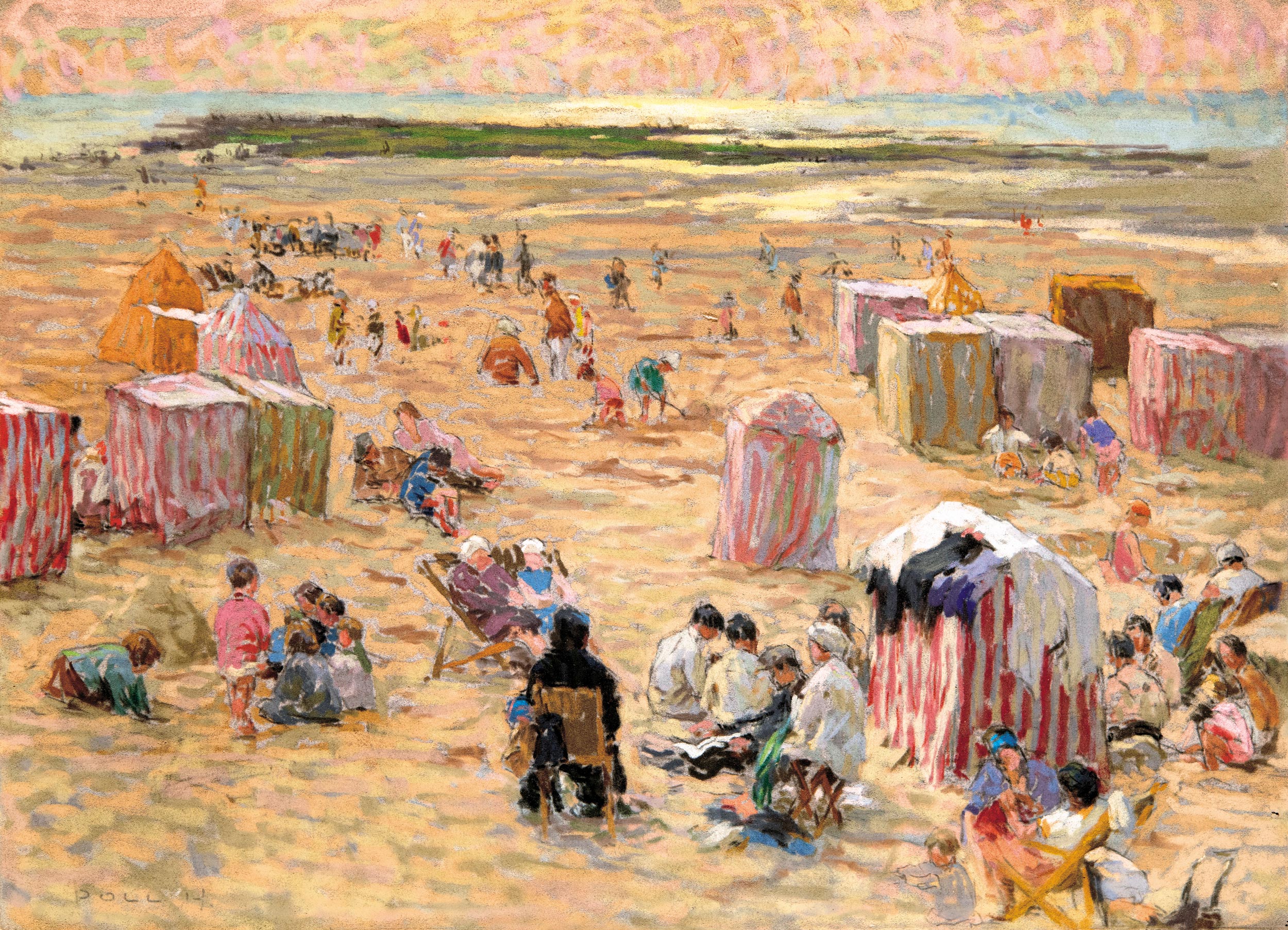 Poll Hugó (1867-1931) Seashore
