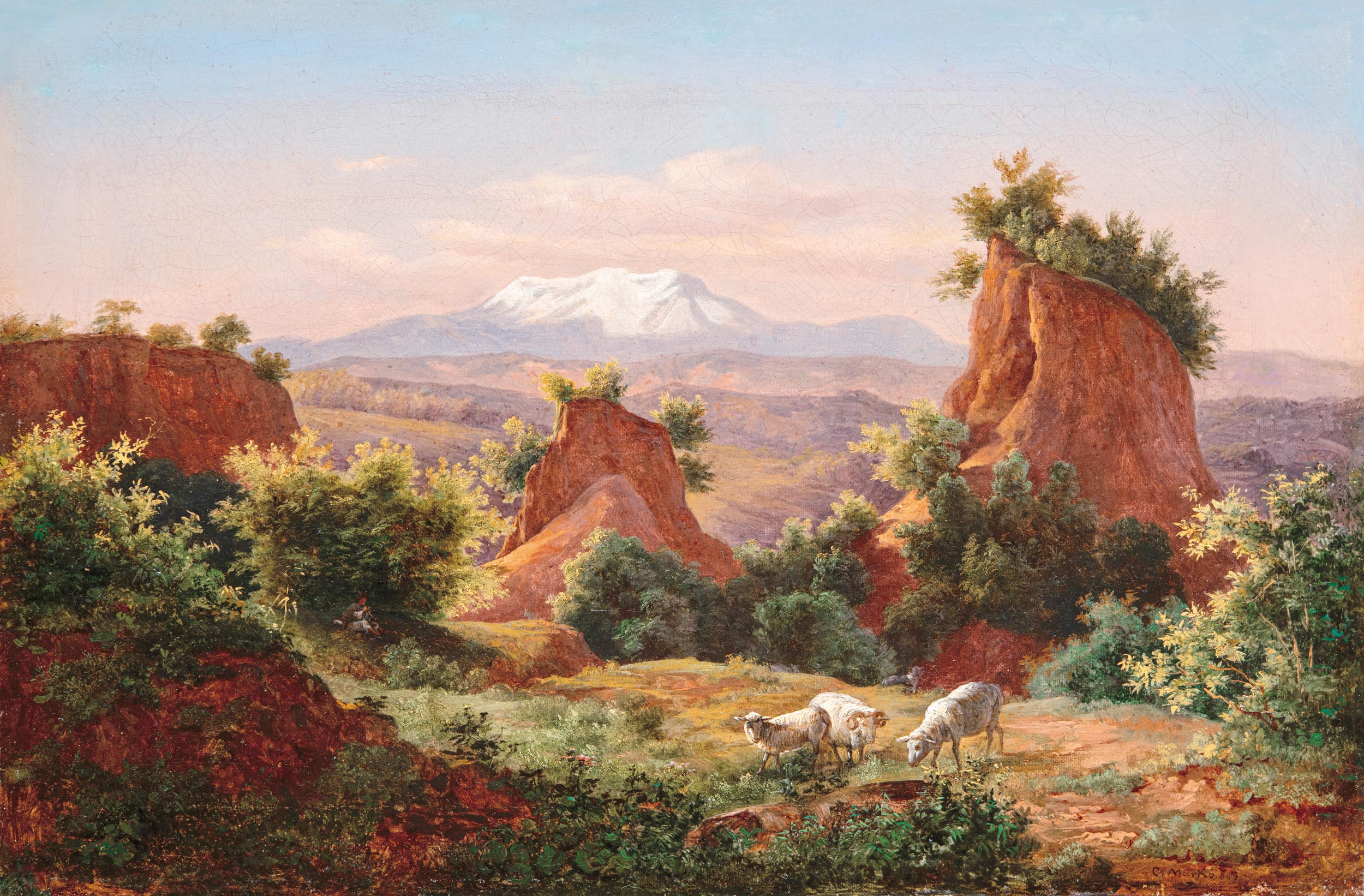 Markó Károly, Ifj. (1822 - 1891) Hegyvidéki táj, 1889