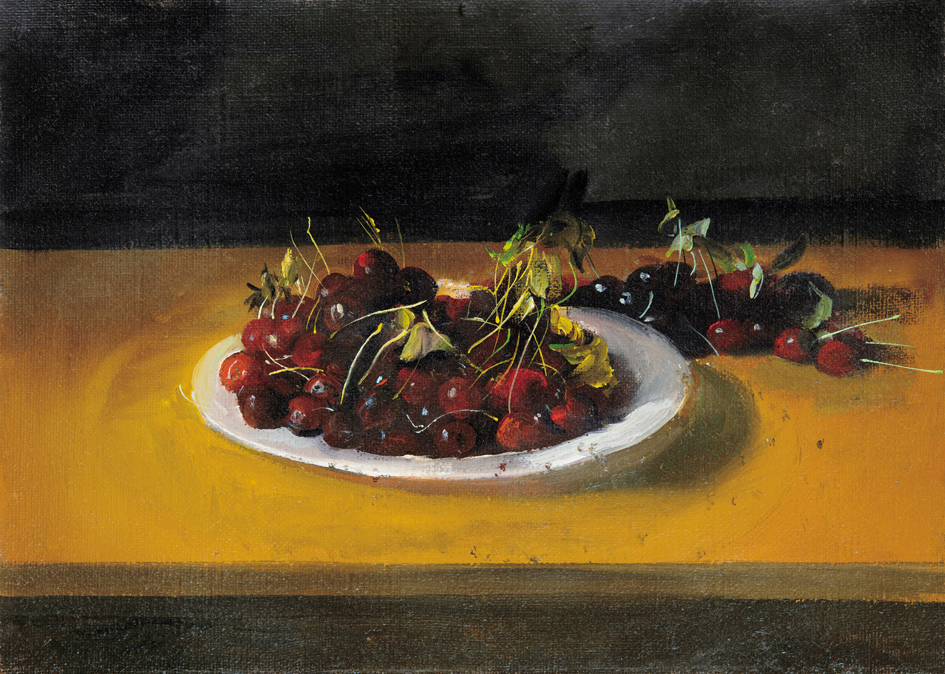 Csernus Tibor (1927-2007) Still-life with Cherries
