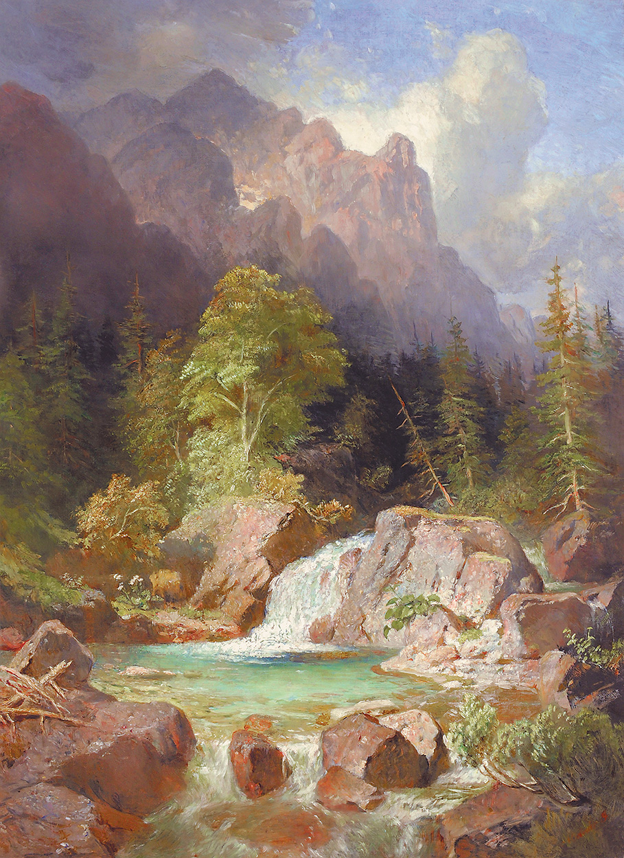 Molnár József (1821-1899) Waterfall in the Tatra Mountains