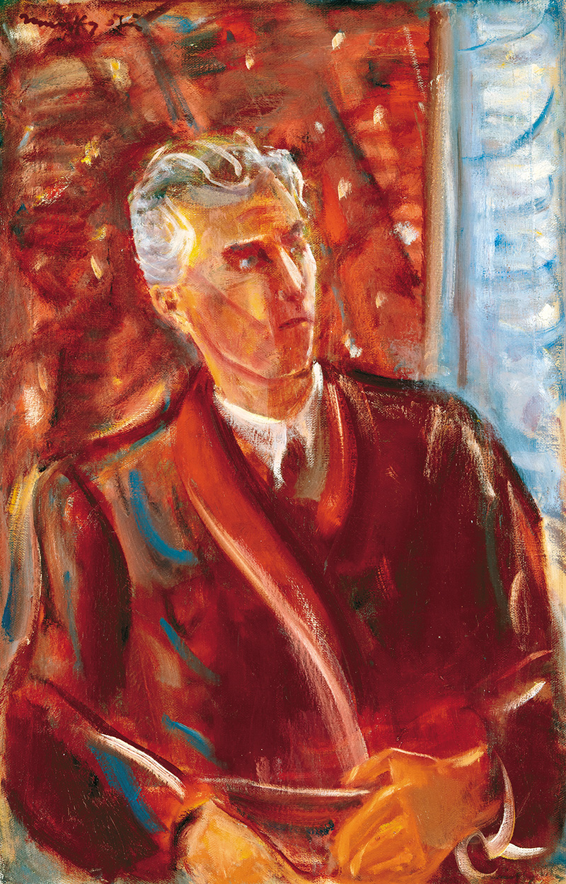Márffy Ödön (1878-1959) Self-portrait Wearing a Red Robe, around 1930