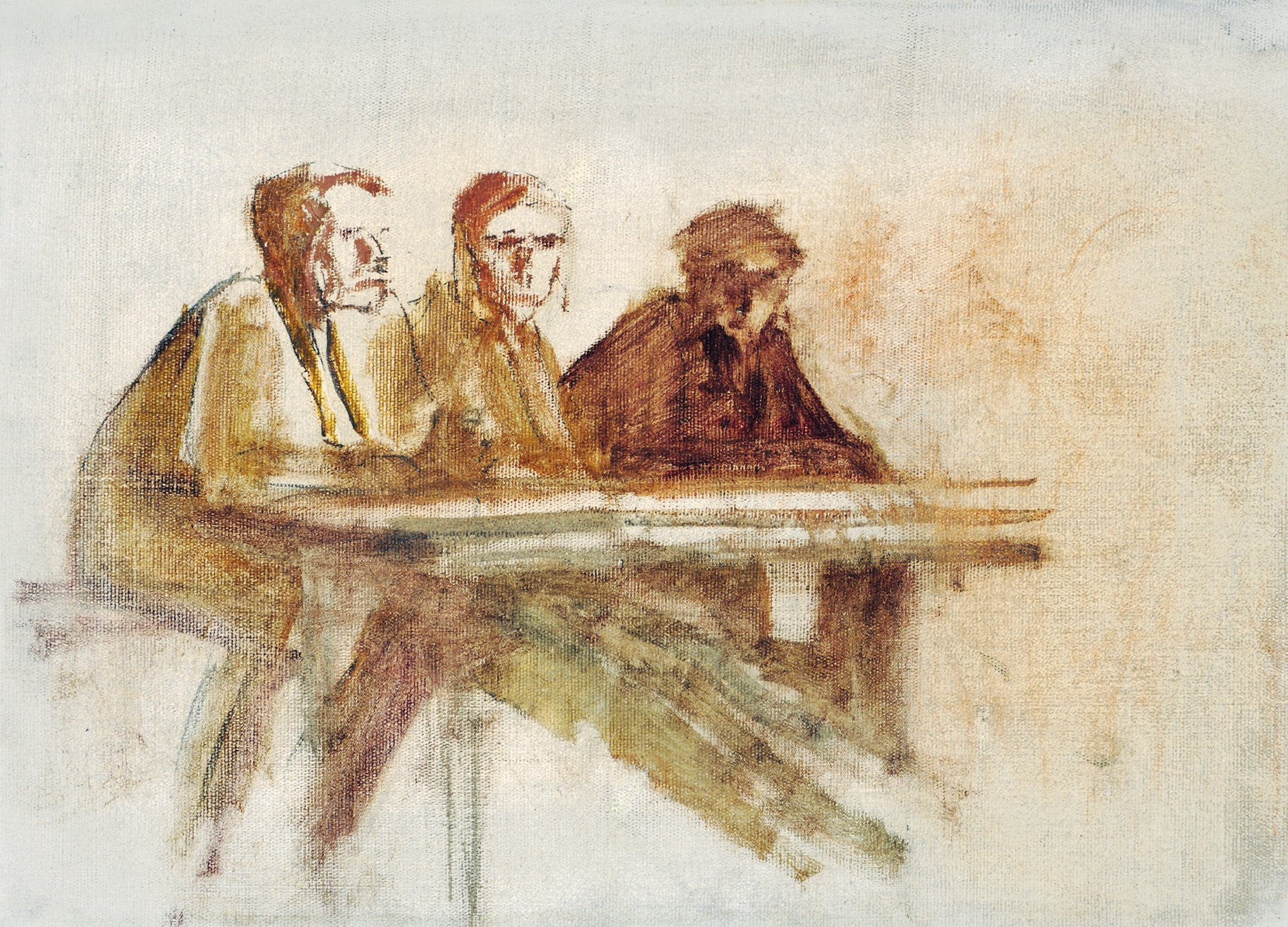 Mednyánszky László (1852-1919) Asztalnál ülők