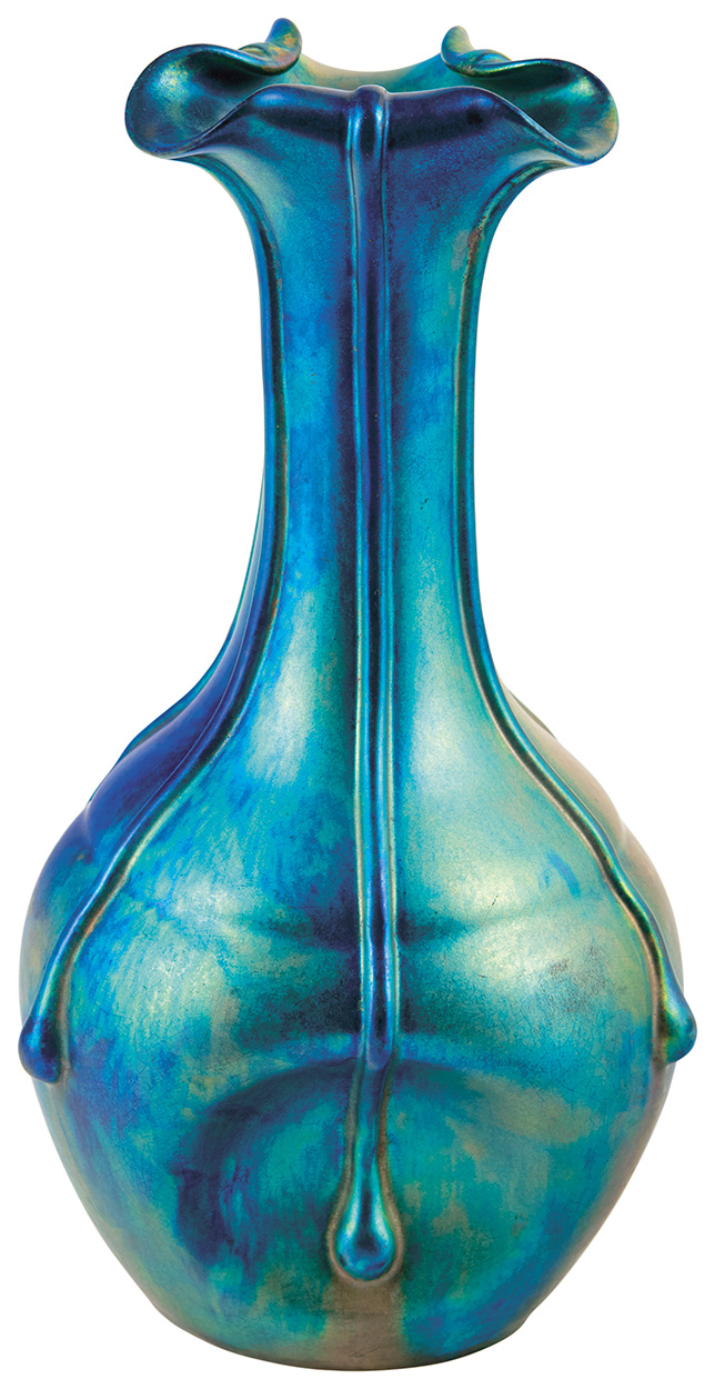 Zsolnay Vase with dripping water decor, Zsolnay, around 1900