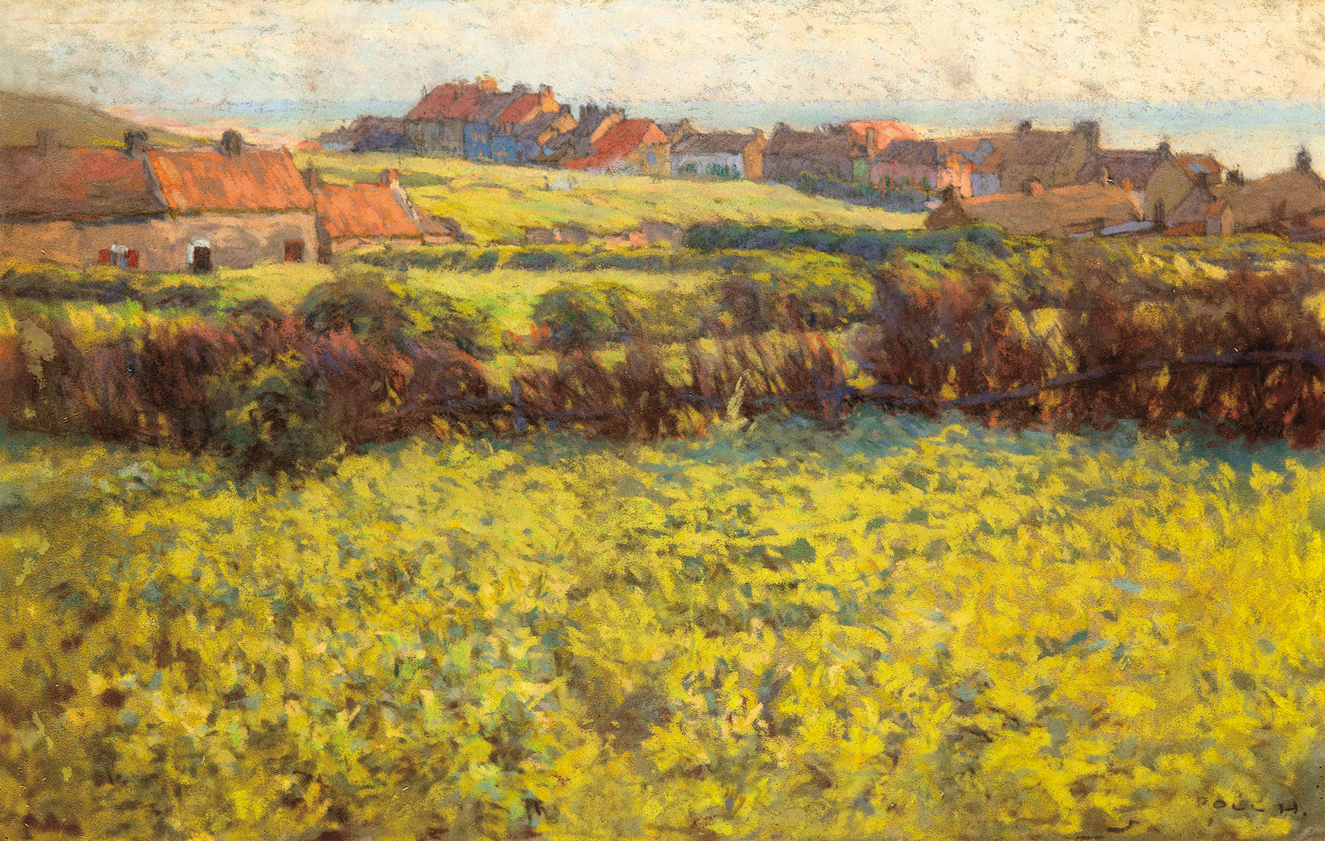 Poll Hugó (1867-1931) Normandiai  táj