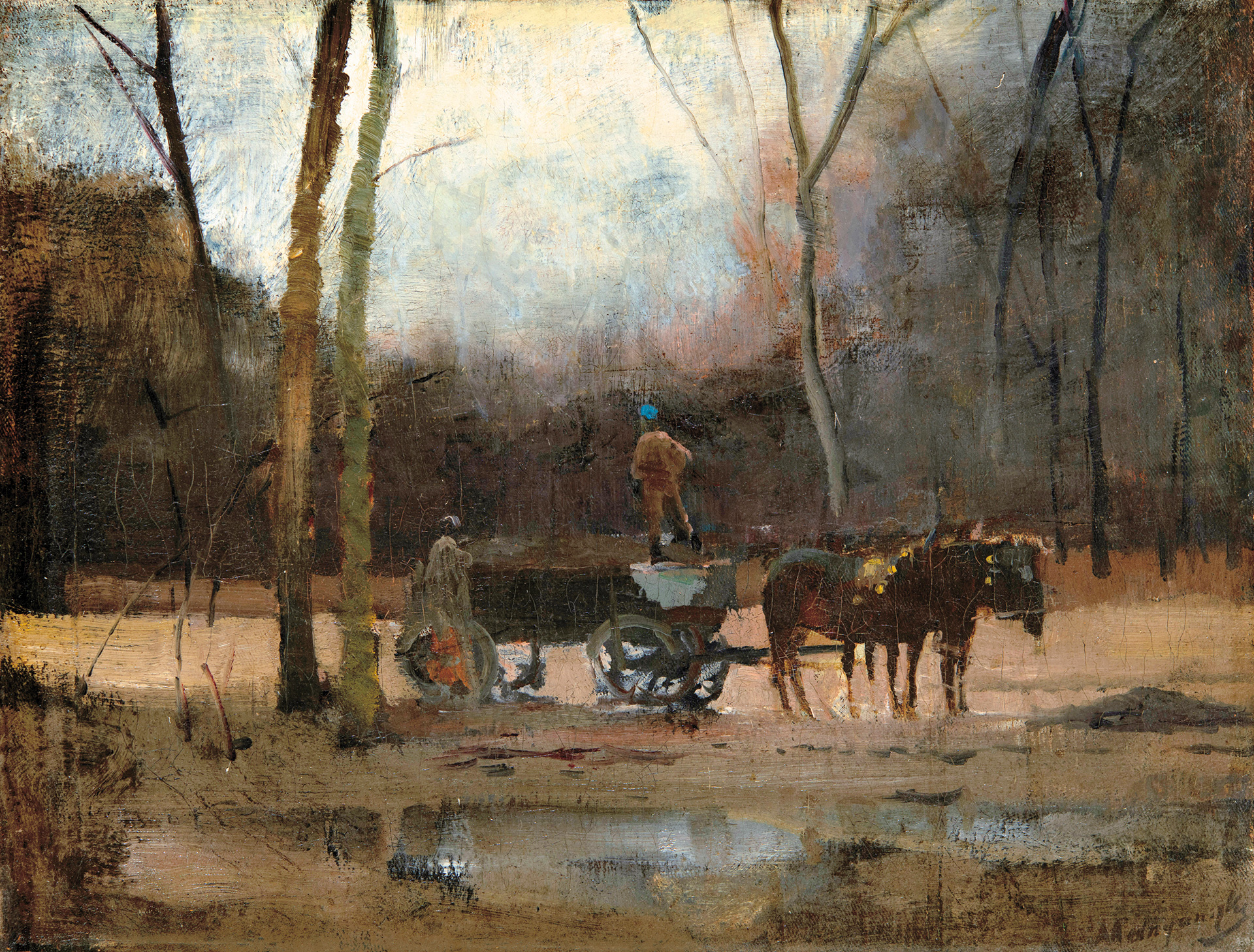 Mednyánszky László (1852-1919) Before the Rain