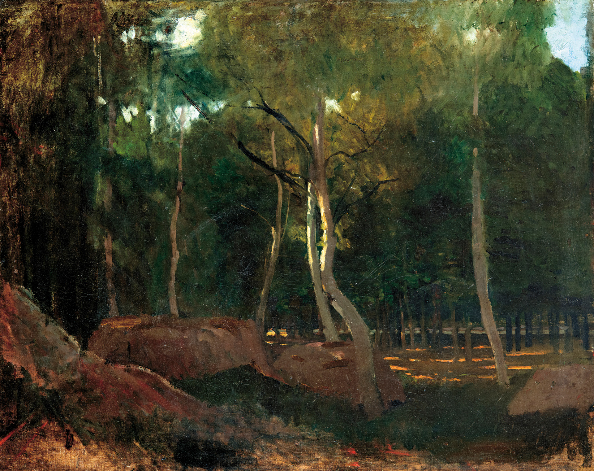 Paál László (1846-1879) The Forest of Fontainebleau with Rocks, around 1876