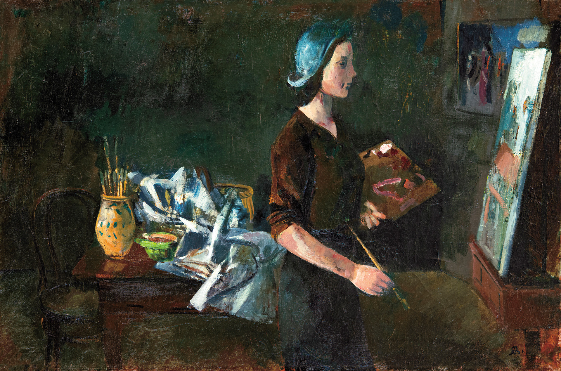 Bernáth Aurél (1895-1982) Female Painter, 1942