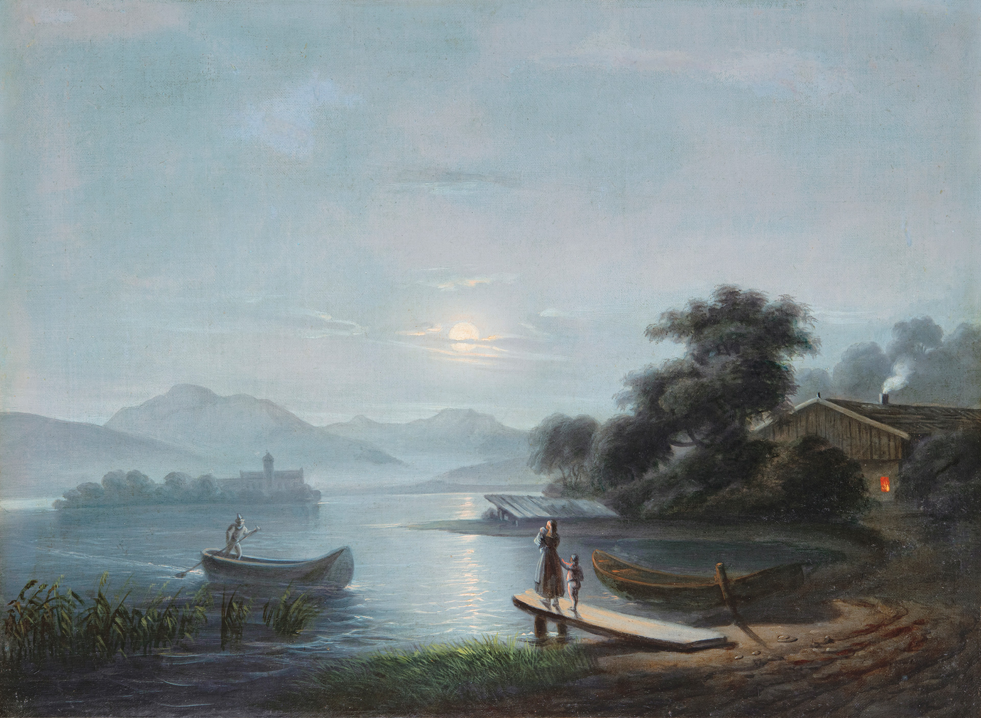 Szinyei Merse Pál (1845-1920) Moonlit Landscape, 1862