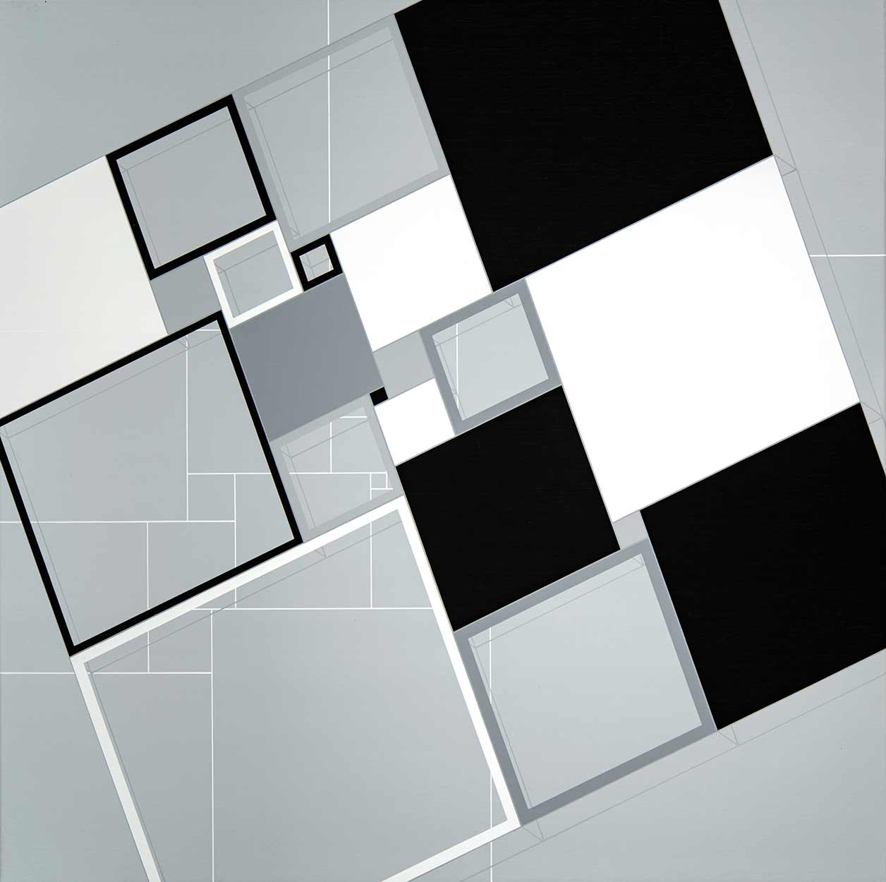 Ottó László (1966) Squares-in-square (space), No. 12., 2020