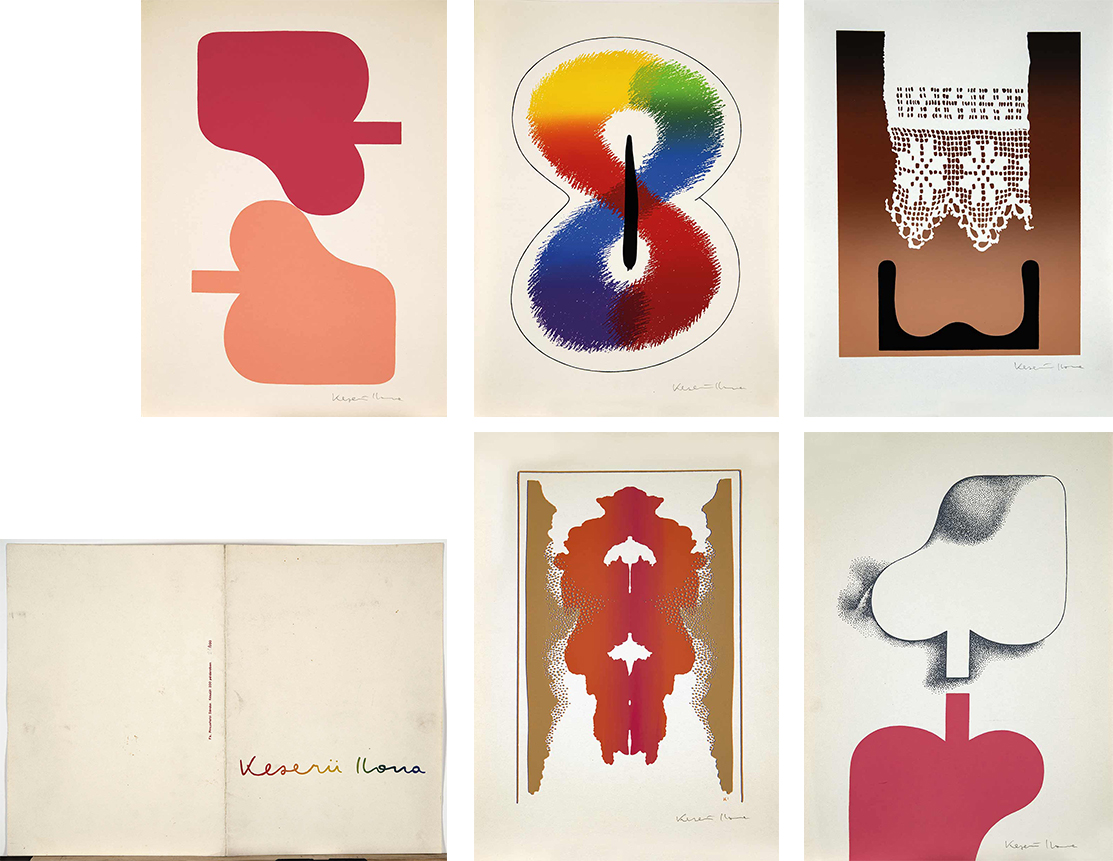 Keserü Ilona (1933-) Folder - Serigraphy of 5 pieces