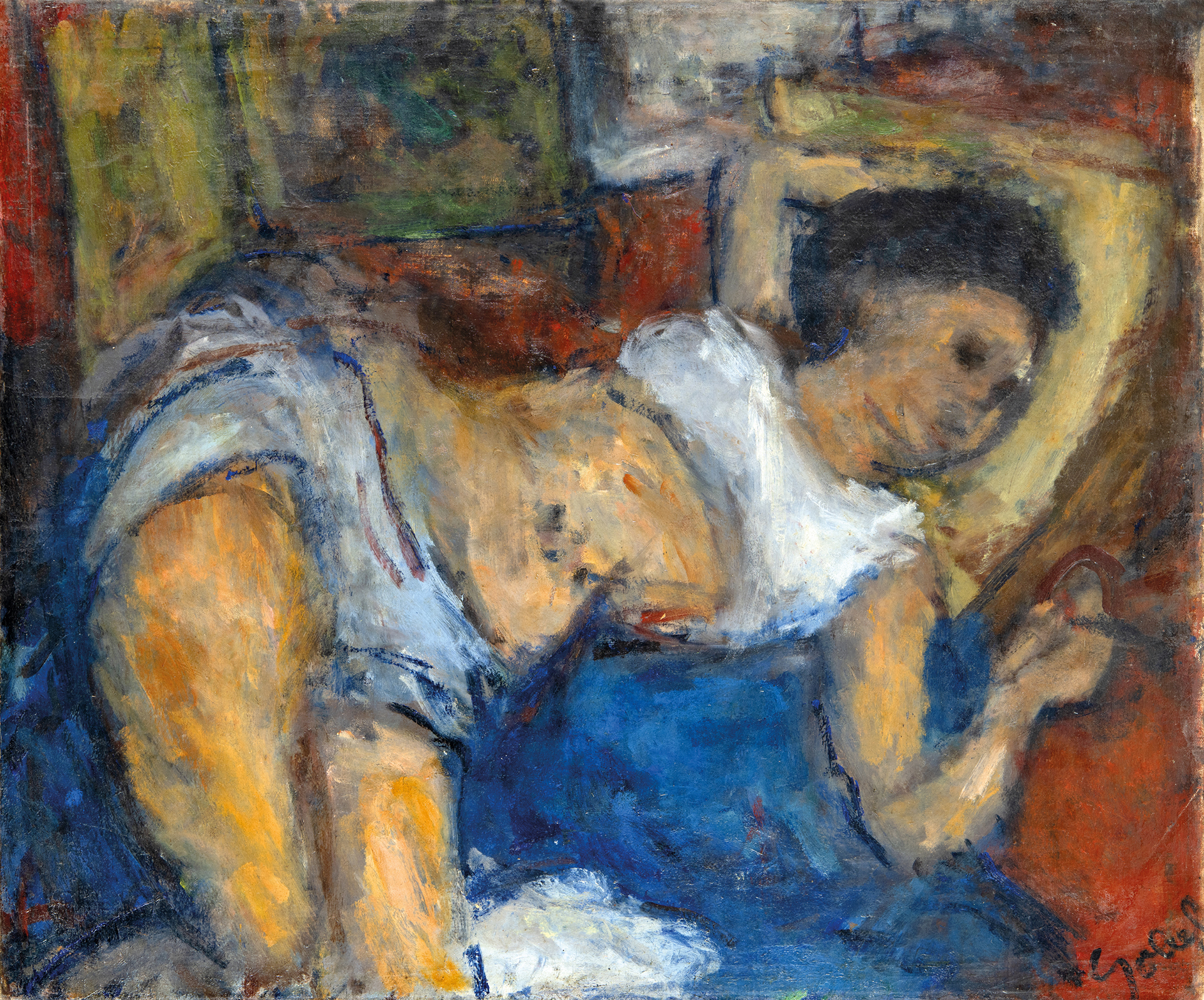 Czóbel Béla (1883-1976) Pihenő nő