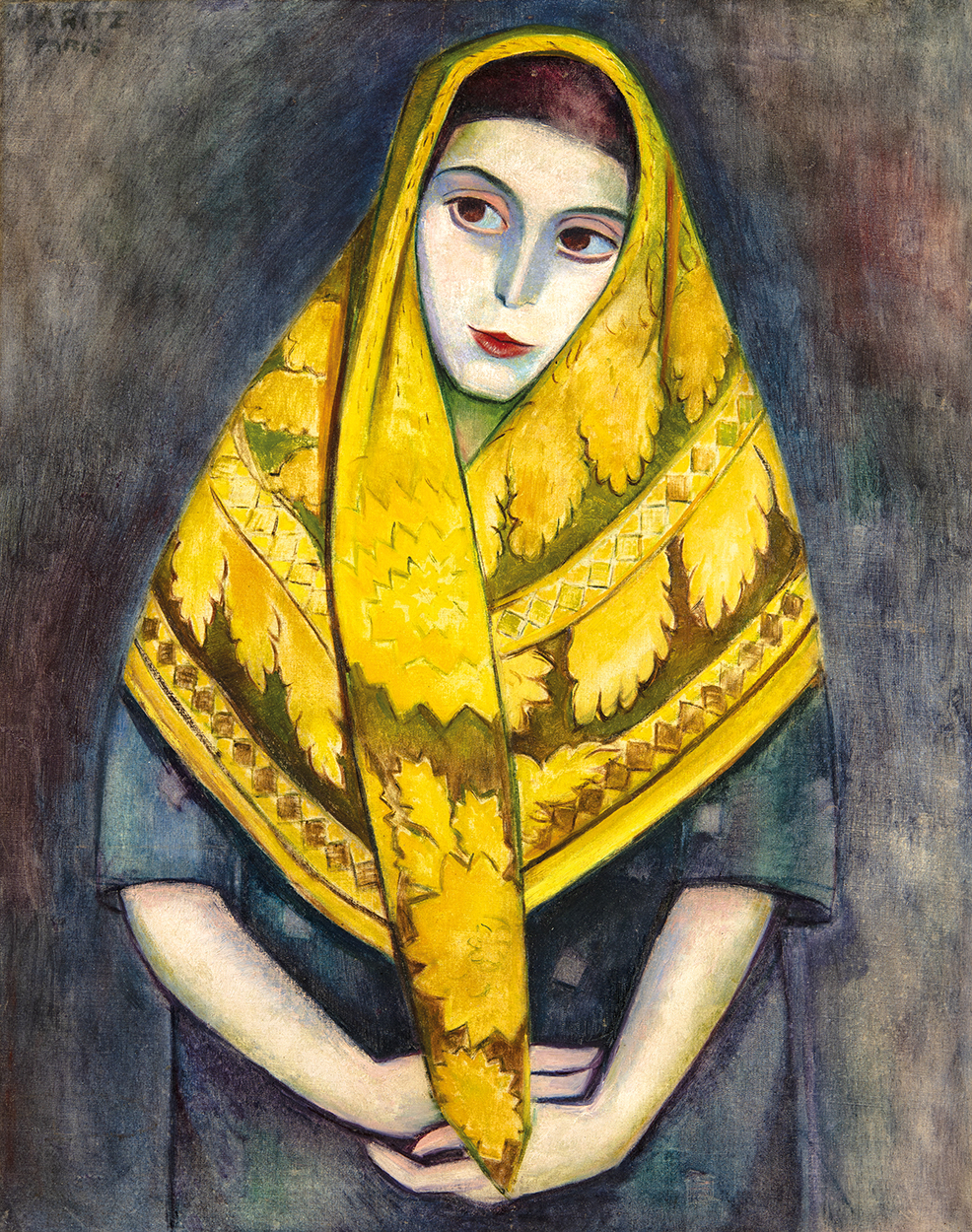 Járitz Józsa (1893-1986) Lány sárga kendővel