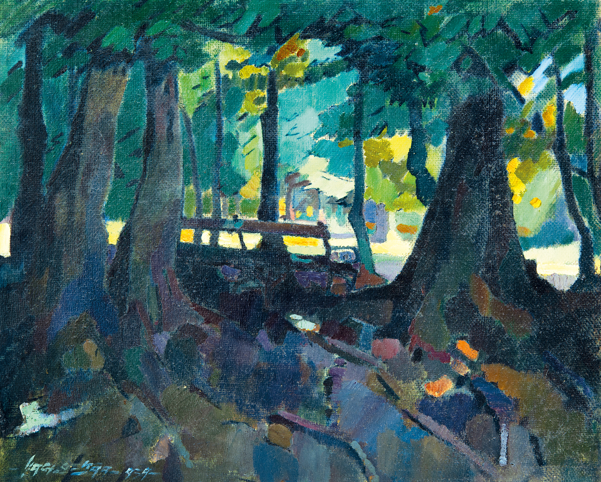Nagy Oszkár (1883-1965) Nagybányai park, 1939