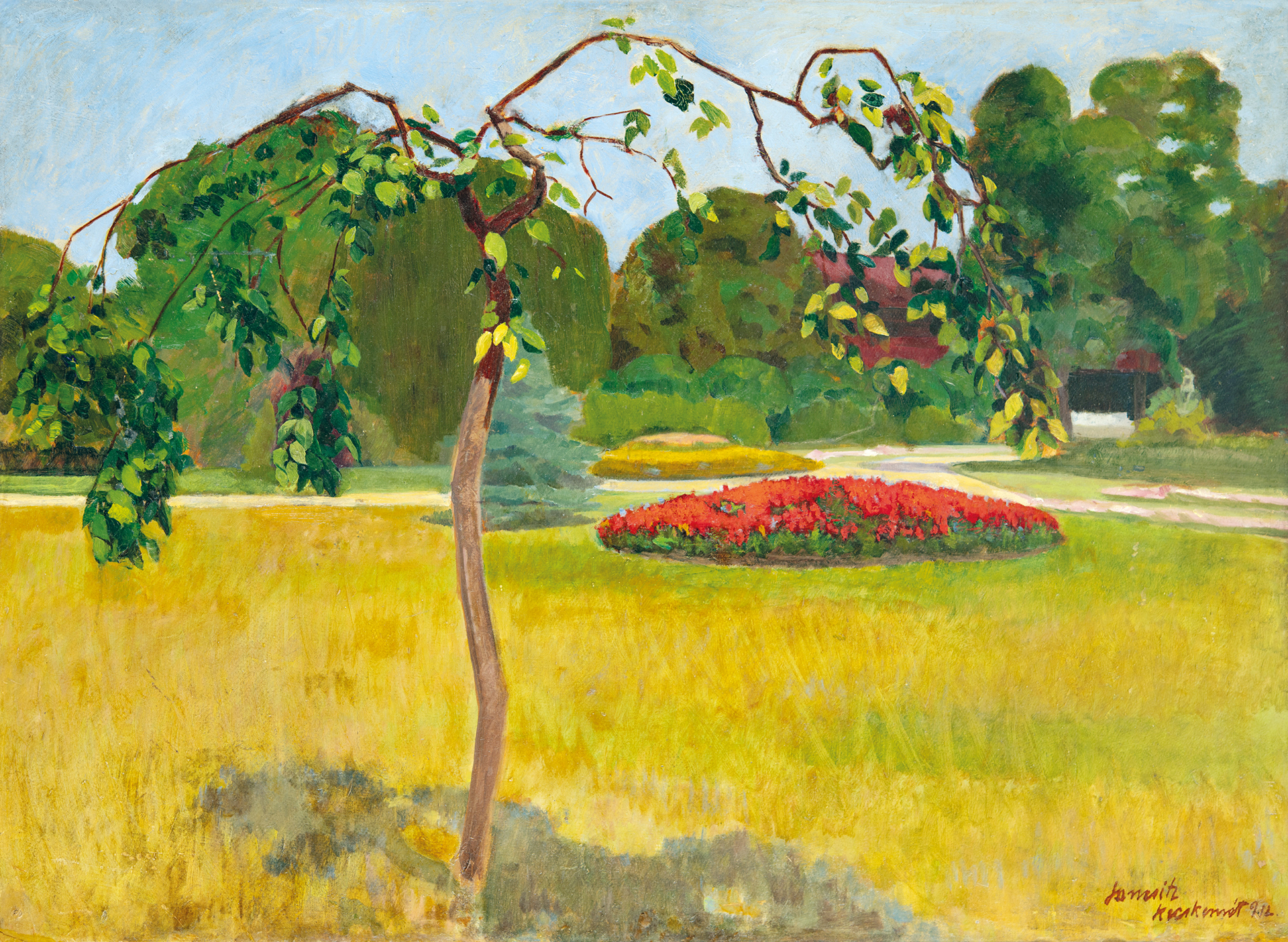Janesitz Henrik (1889-1947) Garden in Kecskemét, 1912