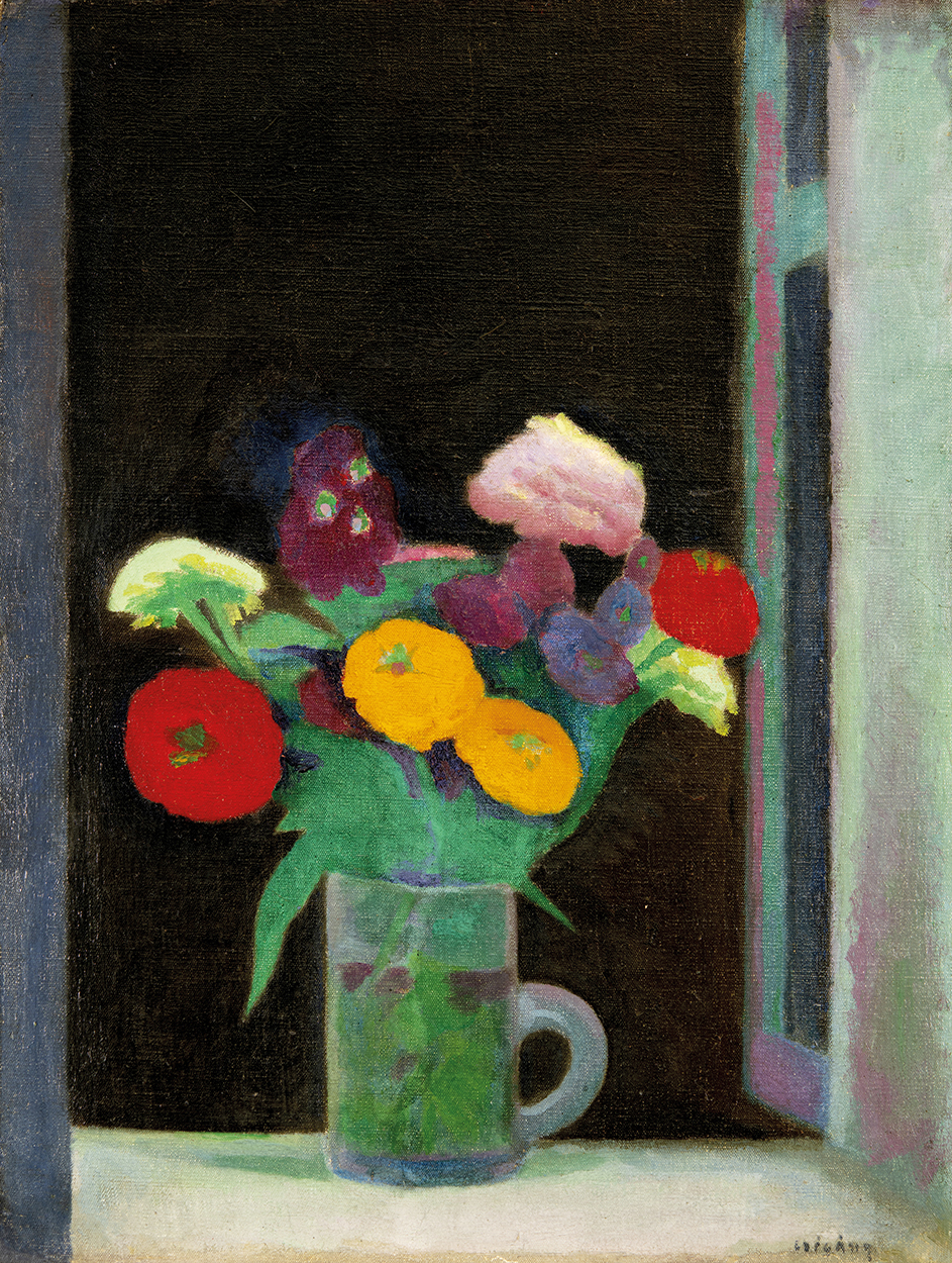 Czigány Dezső (1883-1938) Virágok ablakban, 1908 körül