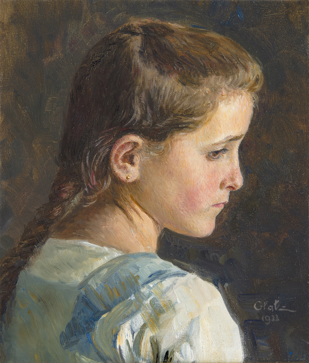 Glatz Oszkár (1872-1958) Lány portré, 1933