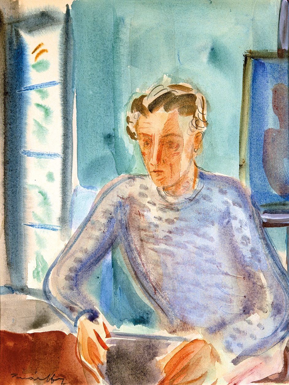 Márffy Ödön (1878-1959) In the Studio, 1948