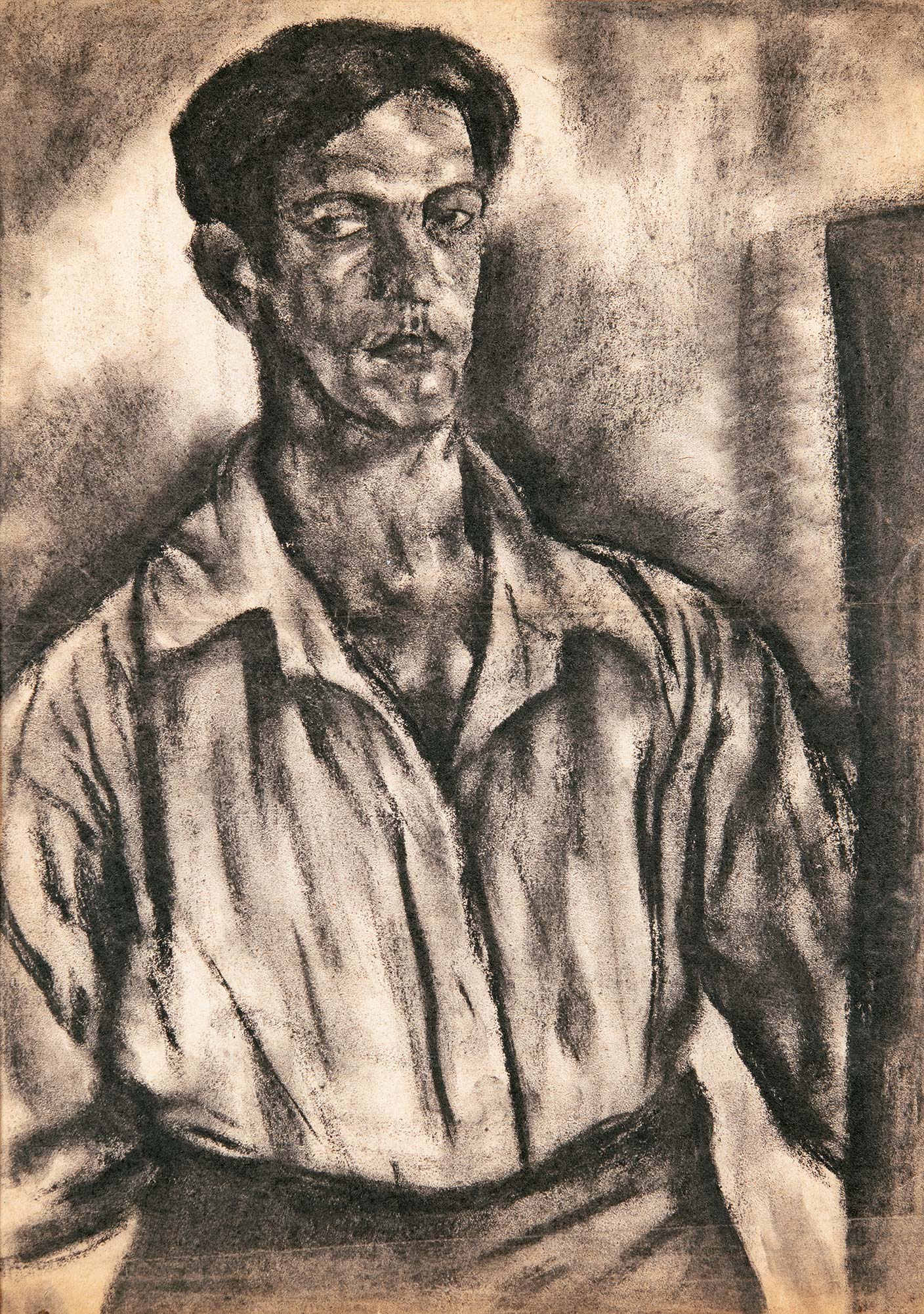 Vajda Lajos (1908-1941) Self-portrait in Shirt, 1925
