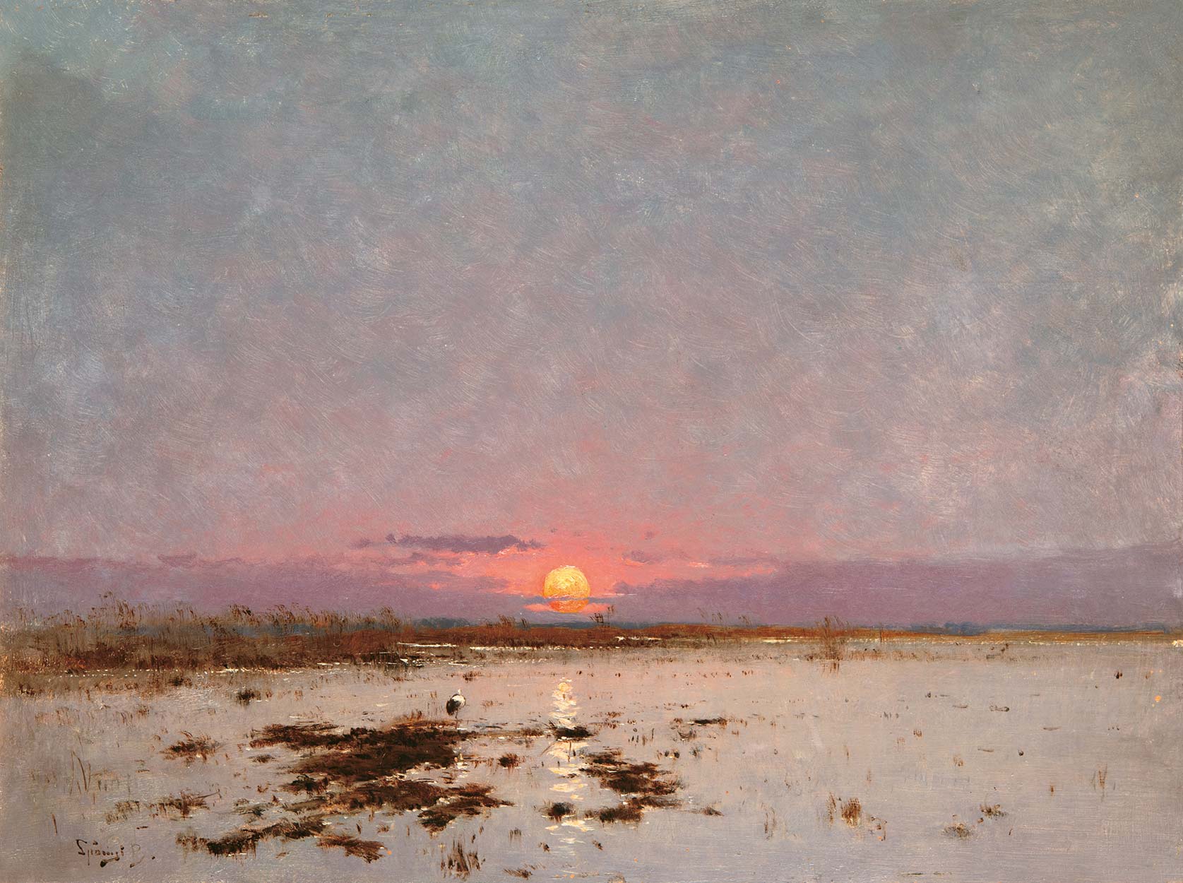 K. Spányi Béla (1852-1914) Sunset