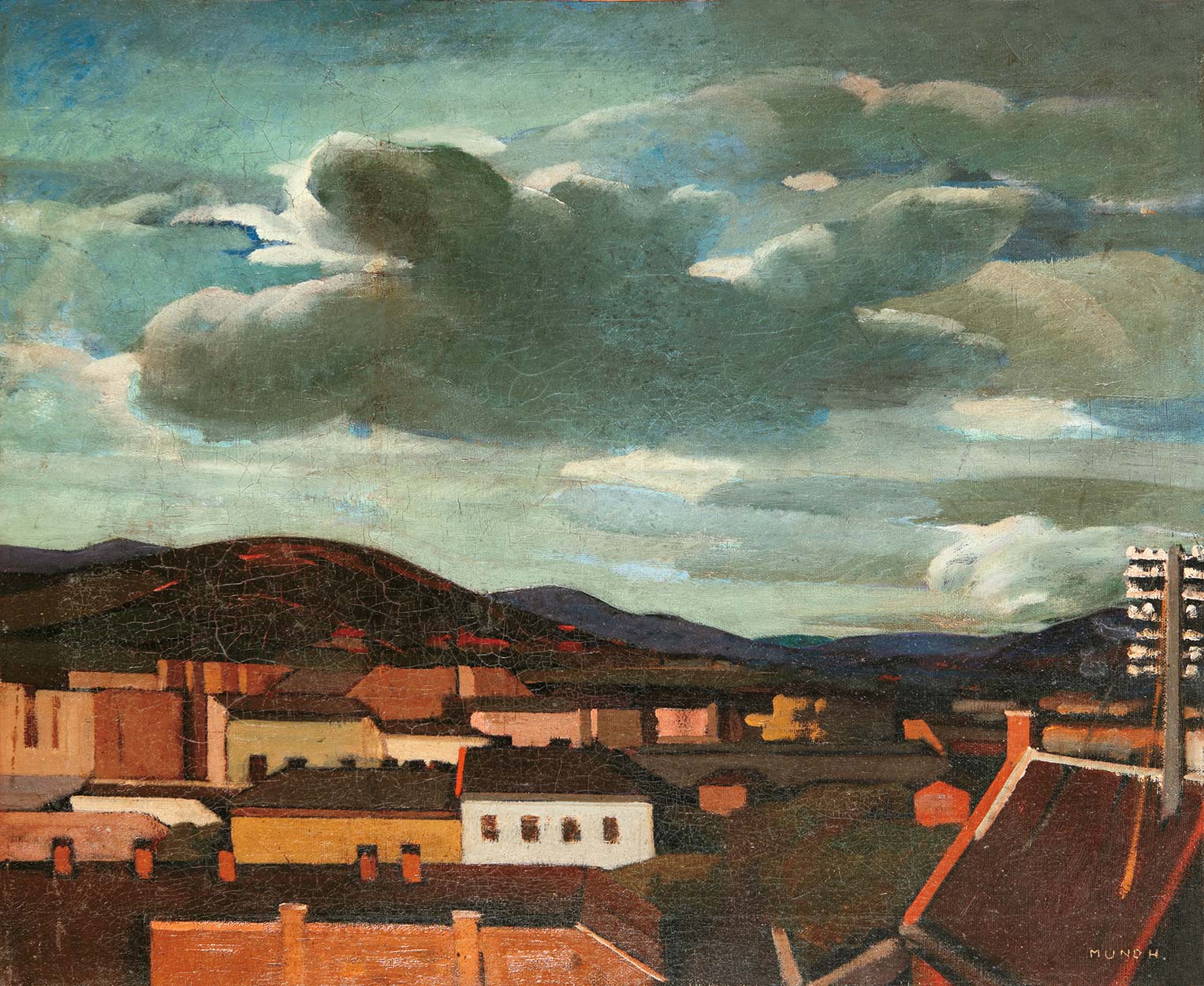 Mund Hugó (1892-1962) Rooftops of a City, 1910s