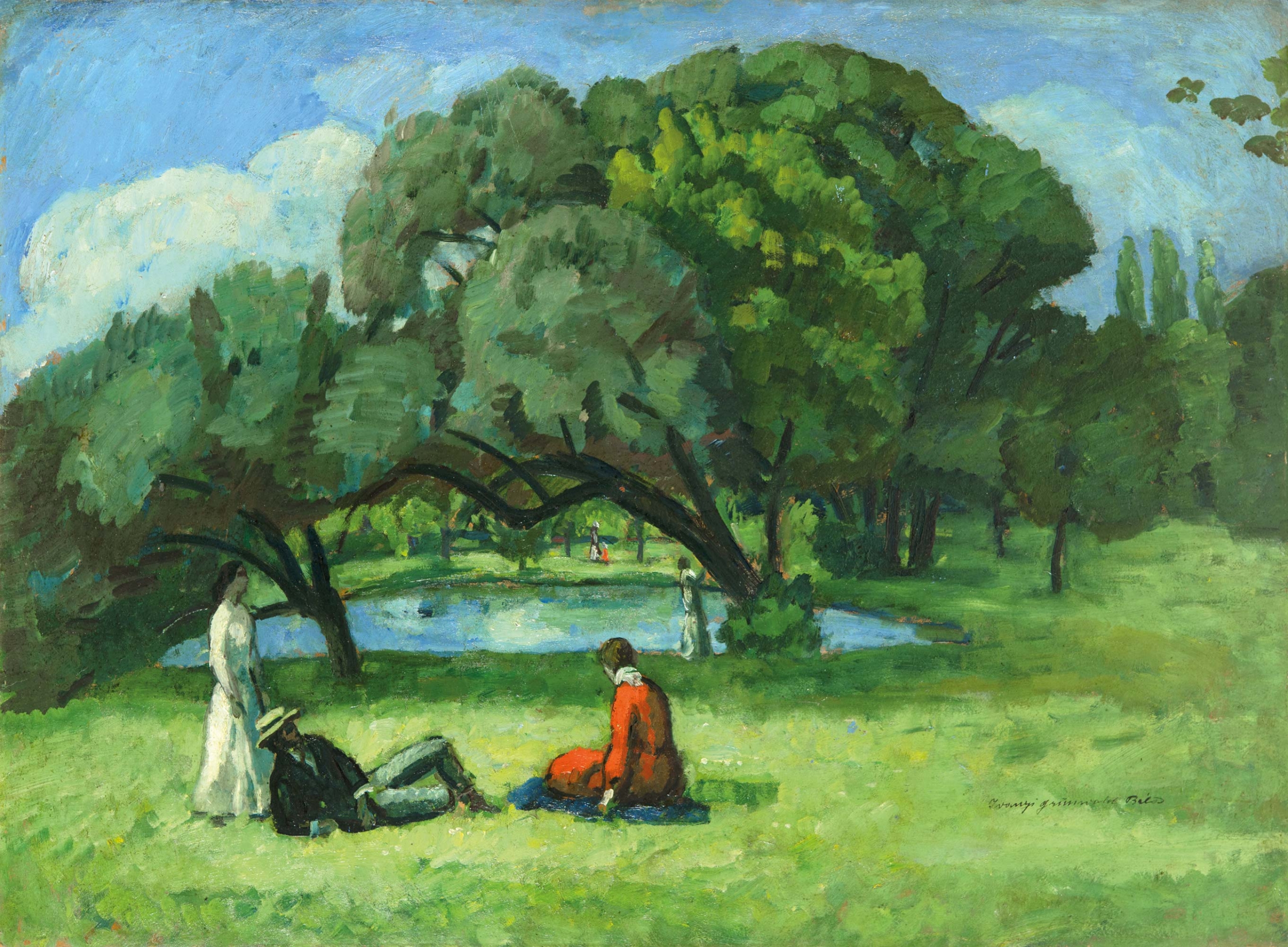 Iványi Grünwald Béla (1867-1940) By the Lake, around 1910