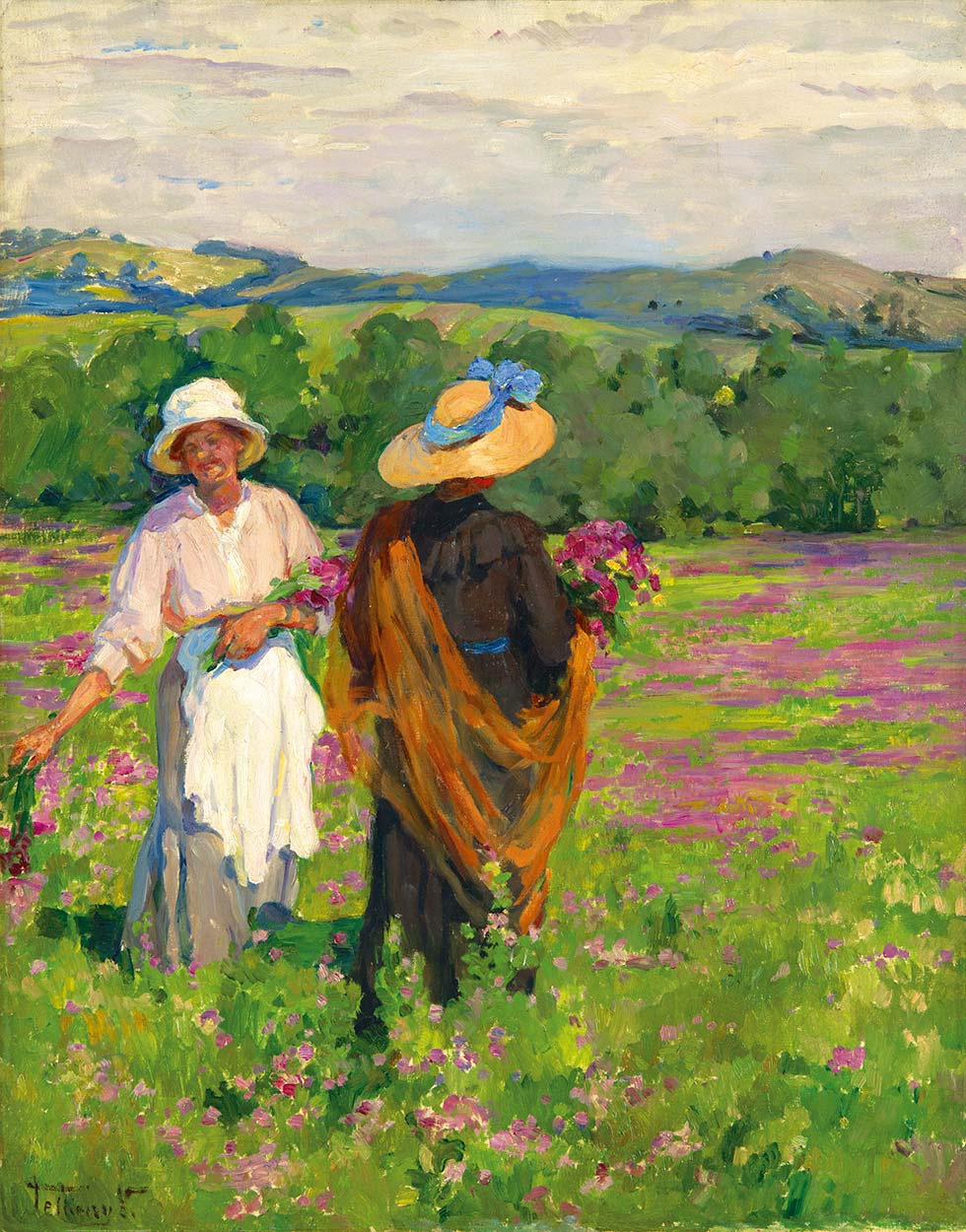 Telkessy Valéria (1870-1950) The Flower Pickers