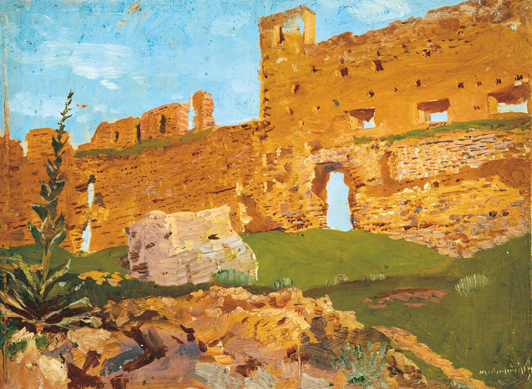 Mednyánszky László (1852-1919) Ruins of Beckov Castle, 1890s