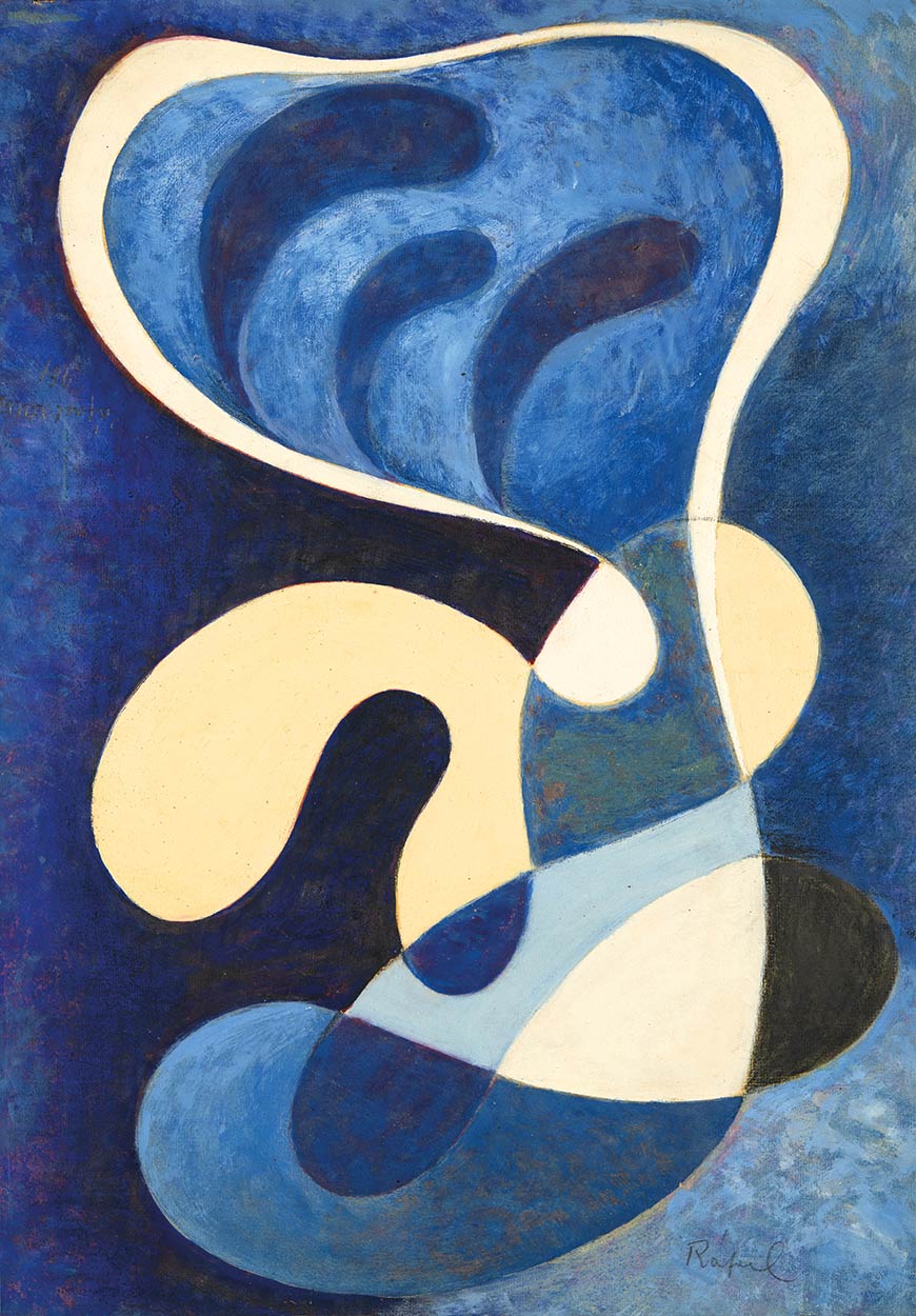 Rafael Győző Viktor (1900-1981) Blue Composition, 1961