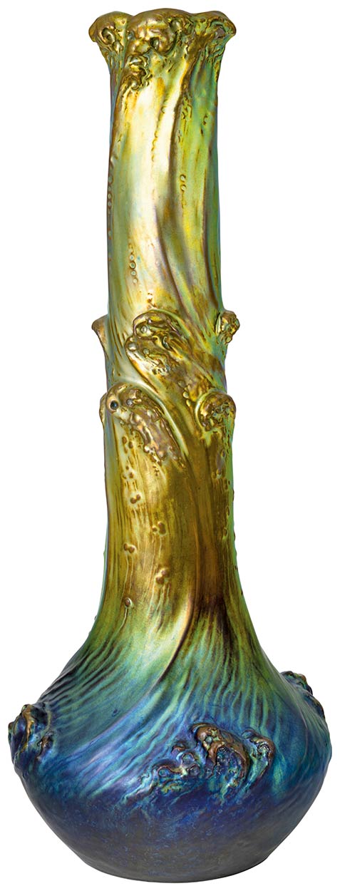 Zsolnay Undular Vase, Zsolnay, around 1900
